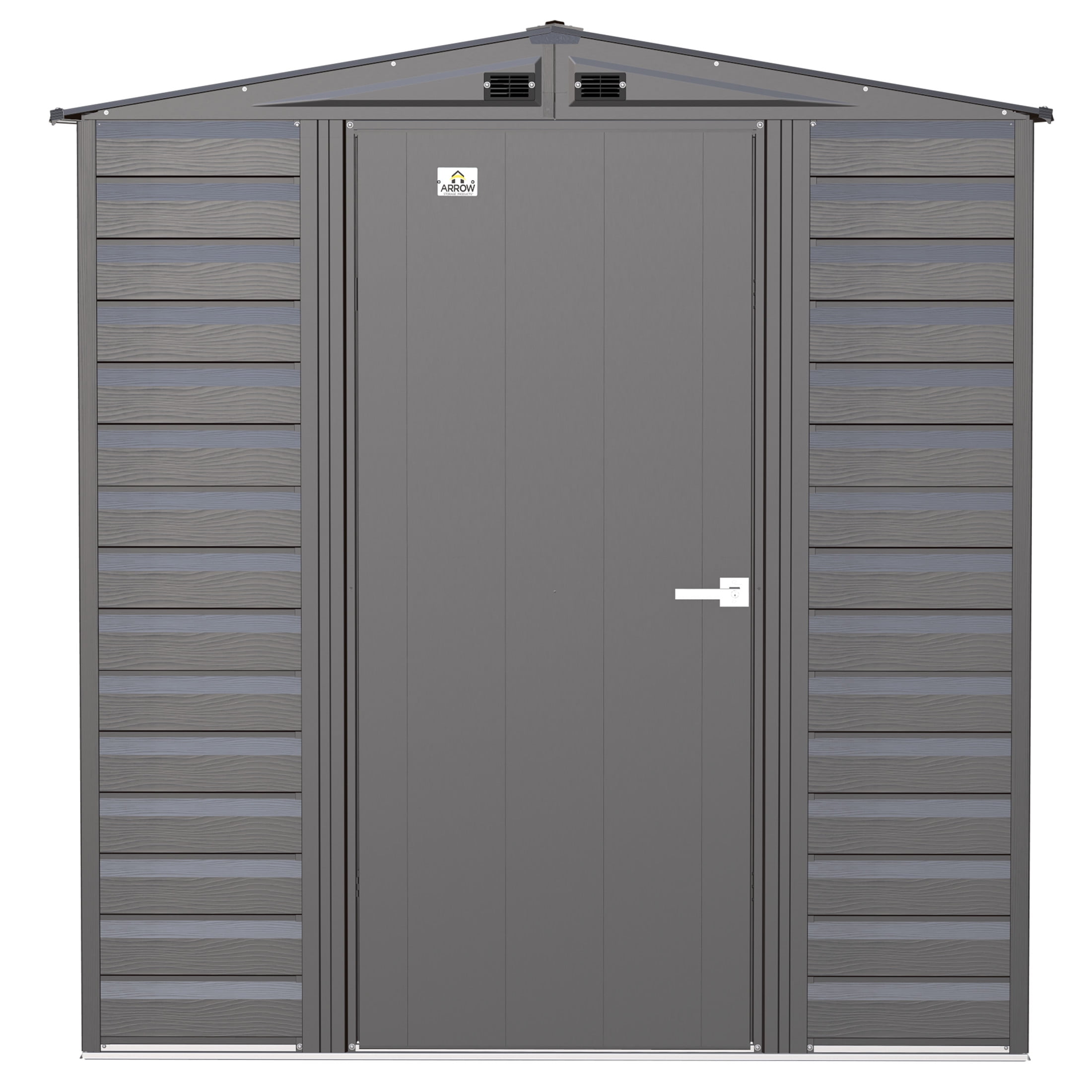 Arrow Select 6 x 7 x 7 ft Charcoal Steel Storage Shed - Image 3