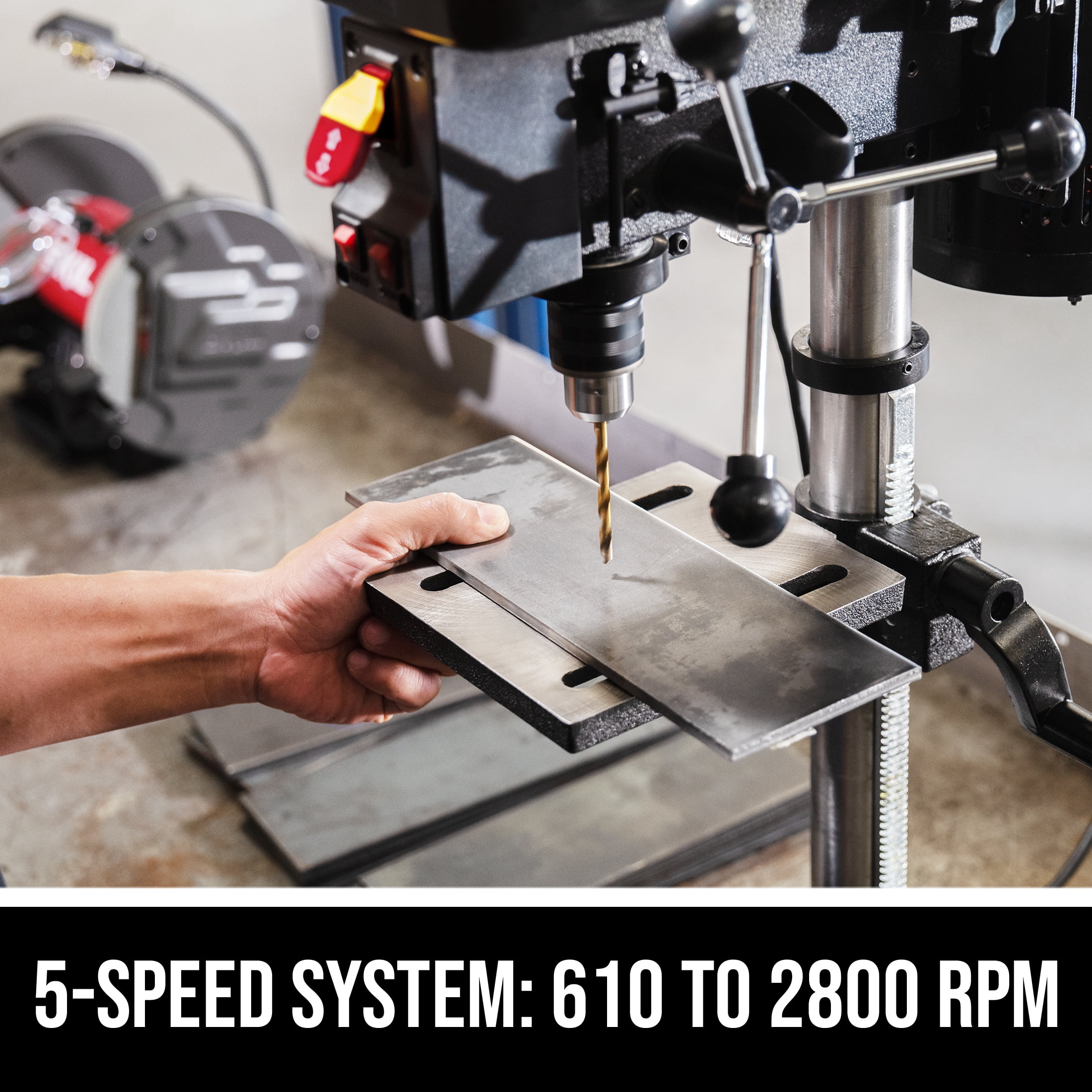 SKIL DP9505-00 6.2 Amp 10'' Corded Electric Benchtop Drill Press with Laser & LED Light, New - Image 3