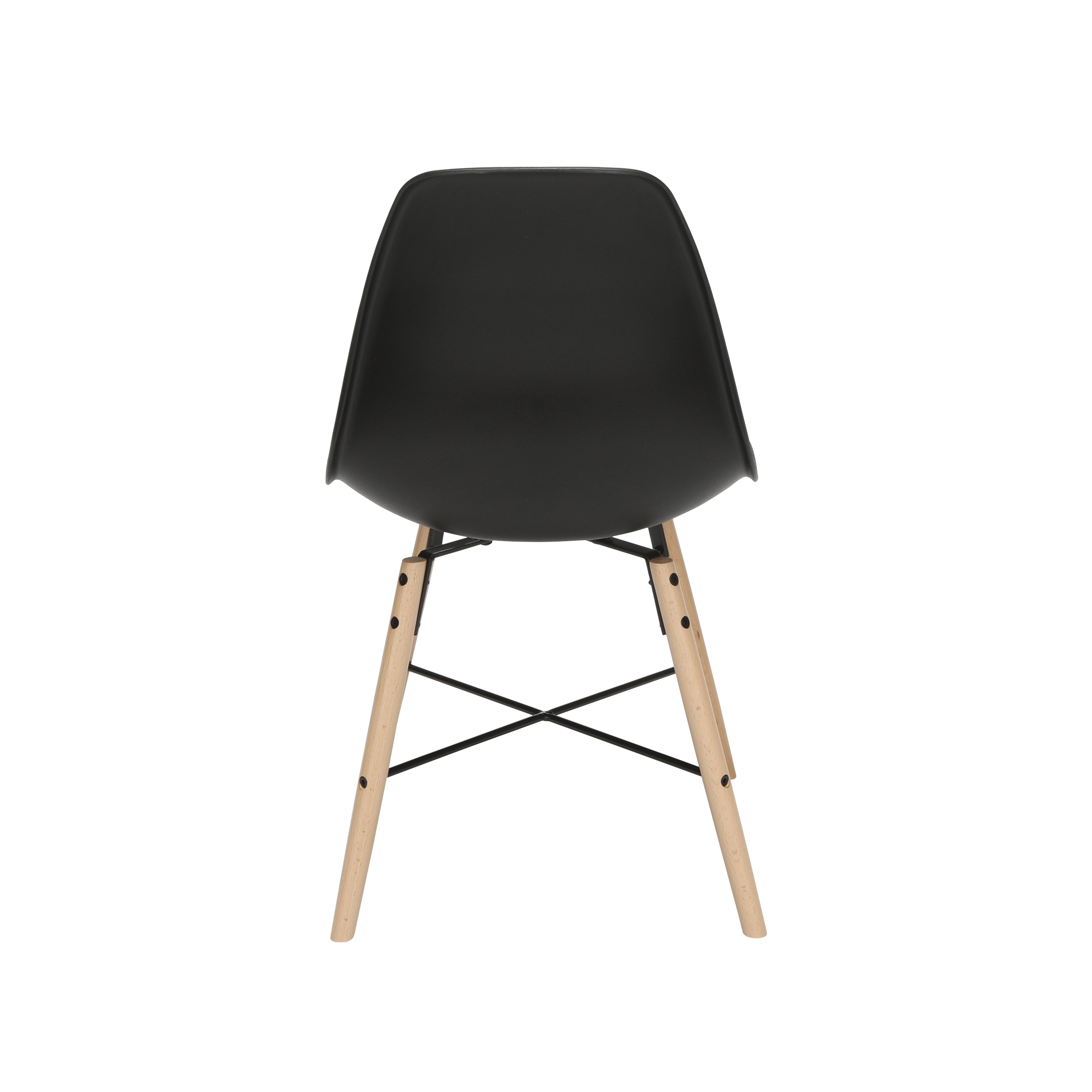 Black Plastic Dining Chair 4PK - Image 9