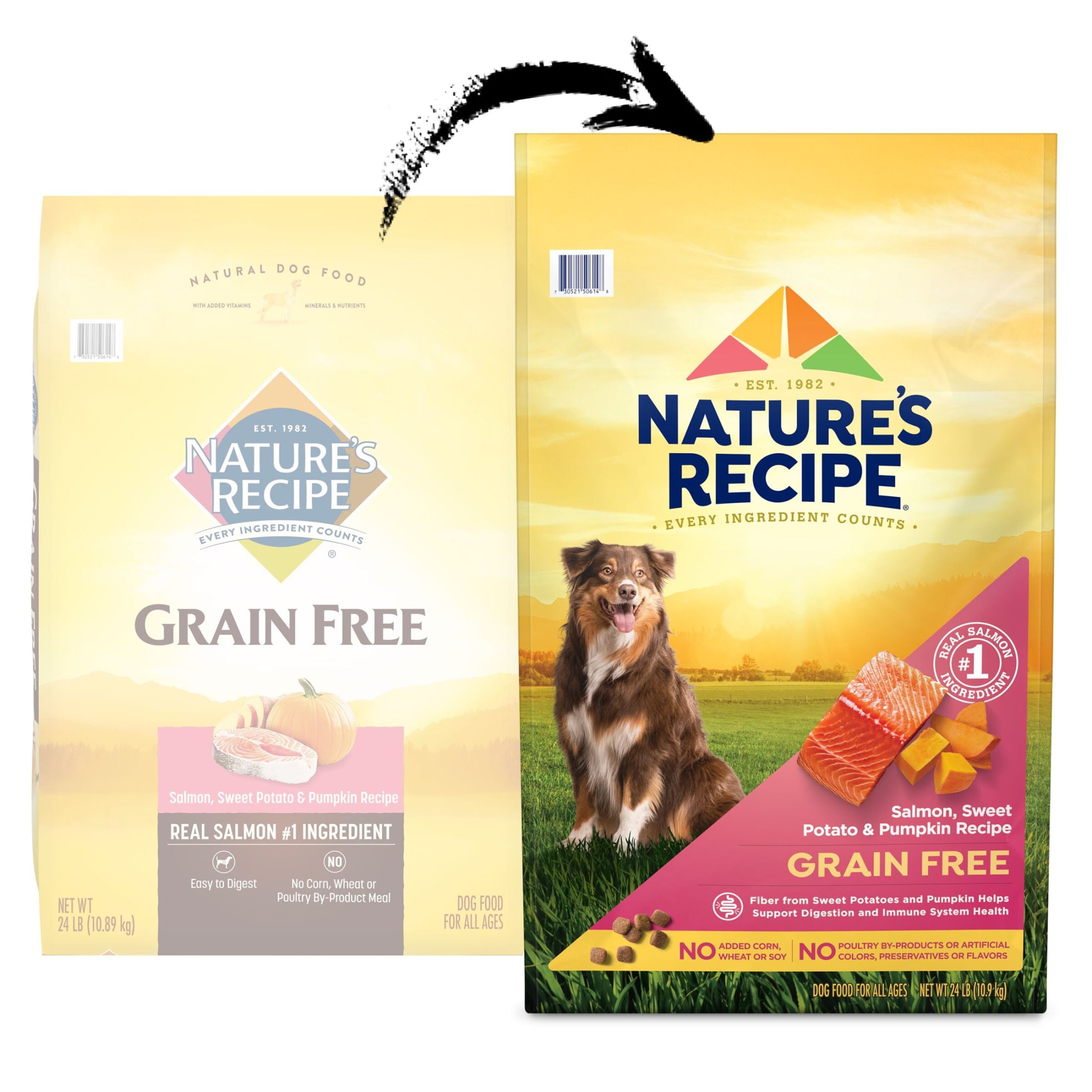 Nature’s Recipe Grain Free Salmon, Sweet Potato & Pumpkin Recipe Dry Dog Food, 24 lb. Bag - Image 13