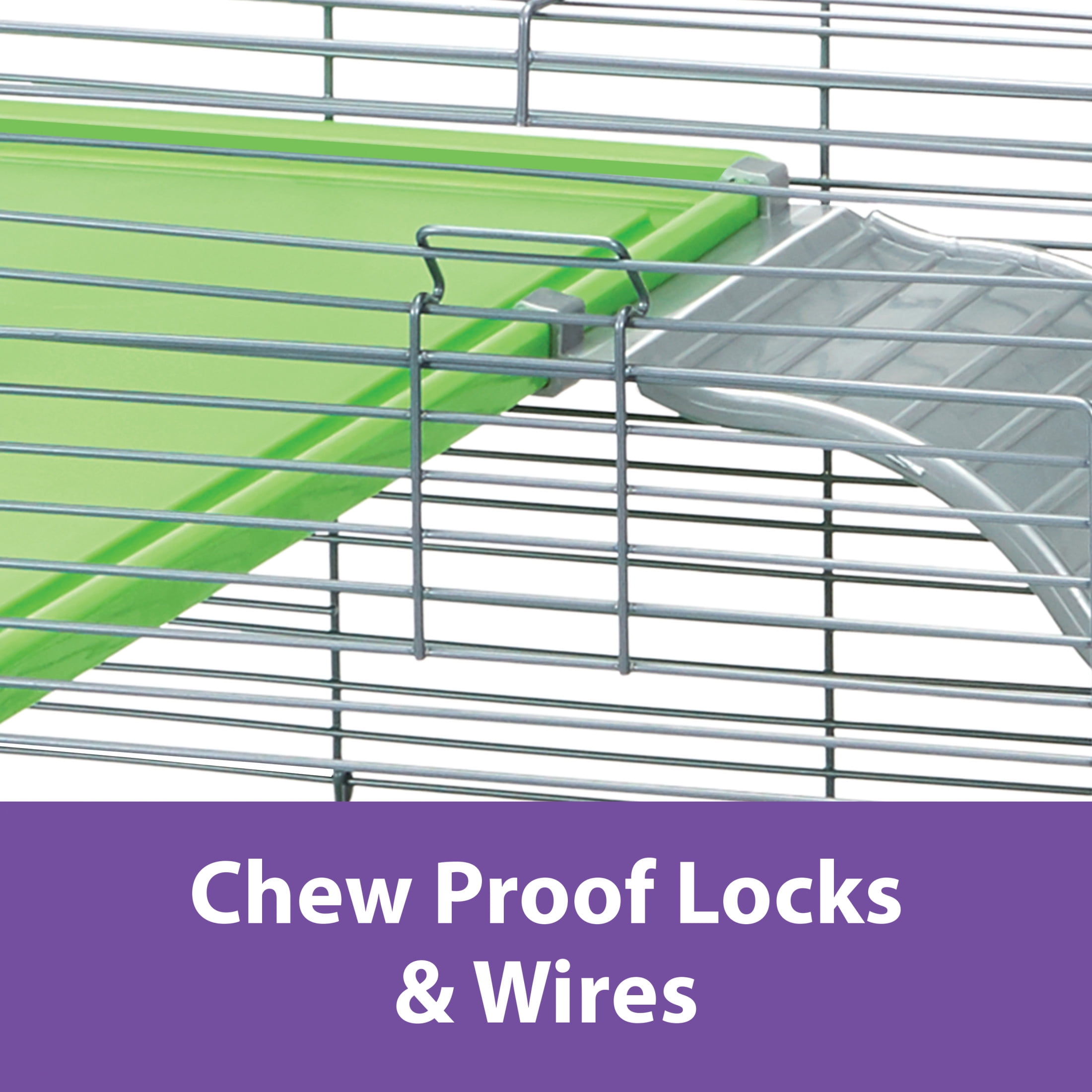 Kaytee Multi-Level Exotics Habitat for Pet Chinchillas, Rats, and Other Exotic Small Animals, 30x18 Inches - Image 5