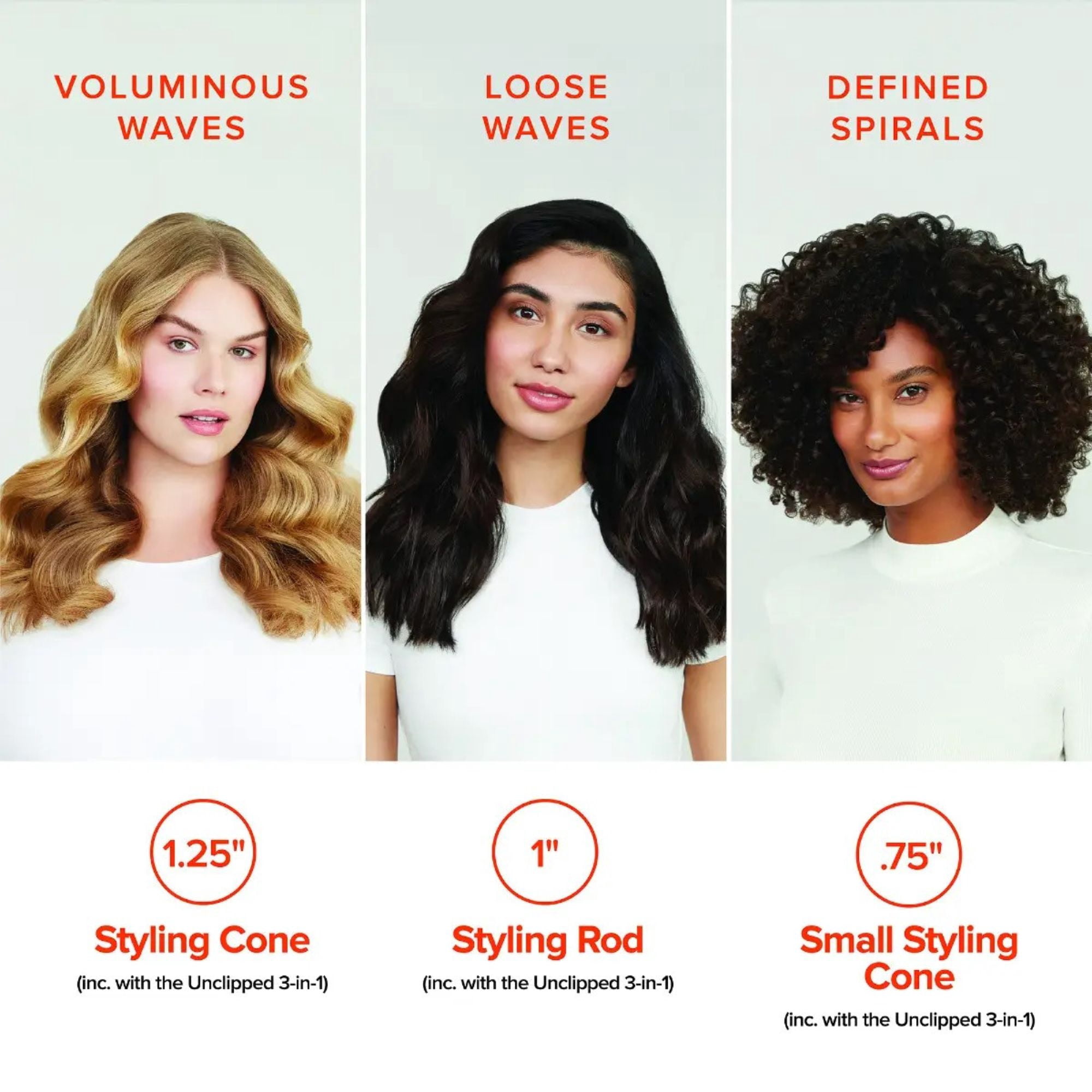 Paul Mitchell Express Ion Unclipped 0.75" to 1.25" Ceramic Conical 3-in-1 Hair Curling Iron, Ionic, Black, Model # 31INA - Image 7