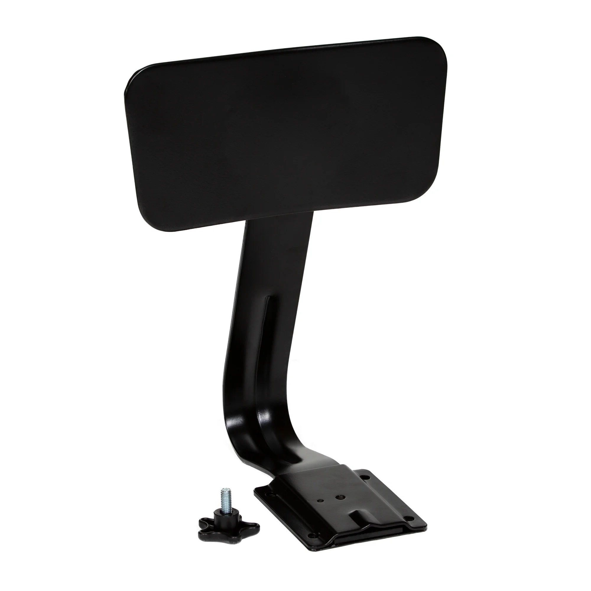 Hampden Furnishings Flynn 25"-33" Adjustable Masonite/Steel Stool with Backrest, Black, 2 PK - Image 3