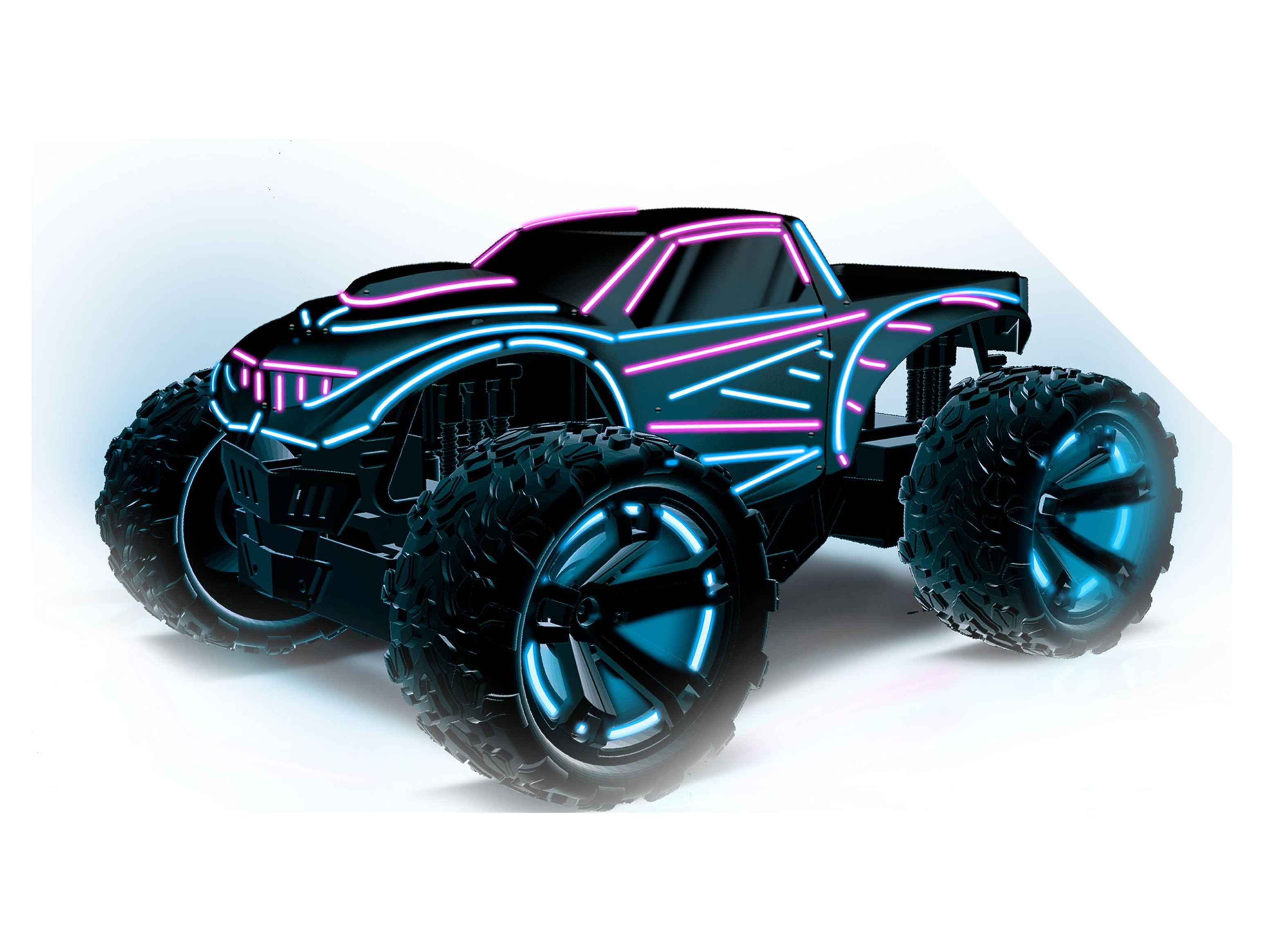 LumiTEK™ R/C - Neon Giant Truck - Customizable LED Piping- 2.4 GHz 1:10 Scale Remote Control Car - Ages 8+ - Image 5