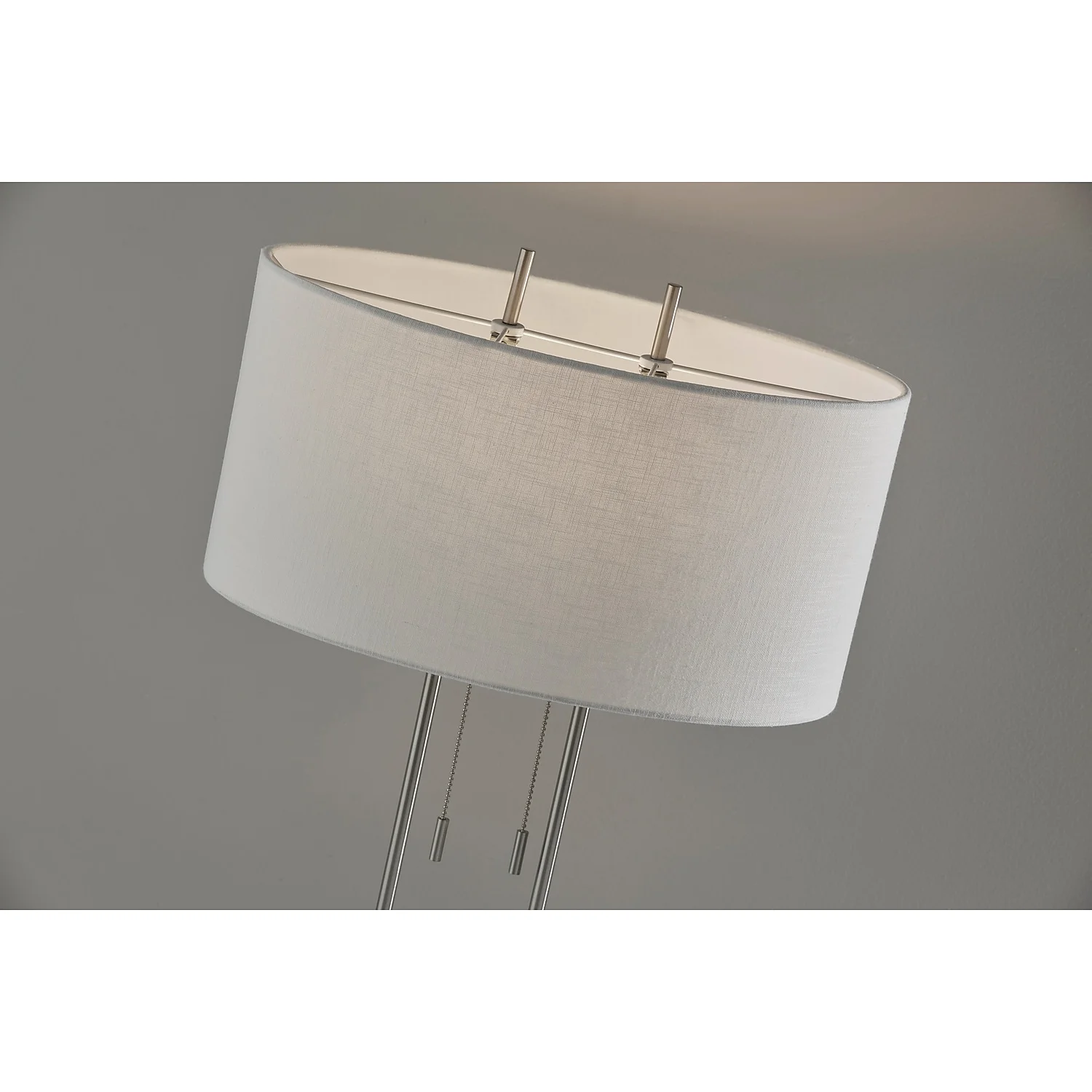 Adesso Duet Table Lamp, Brushed Steel - Image 2
