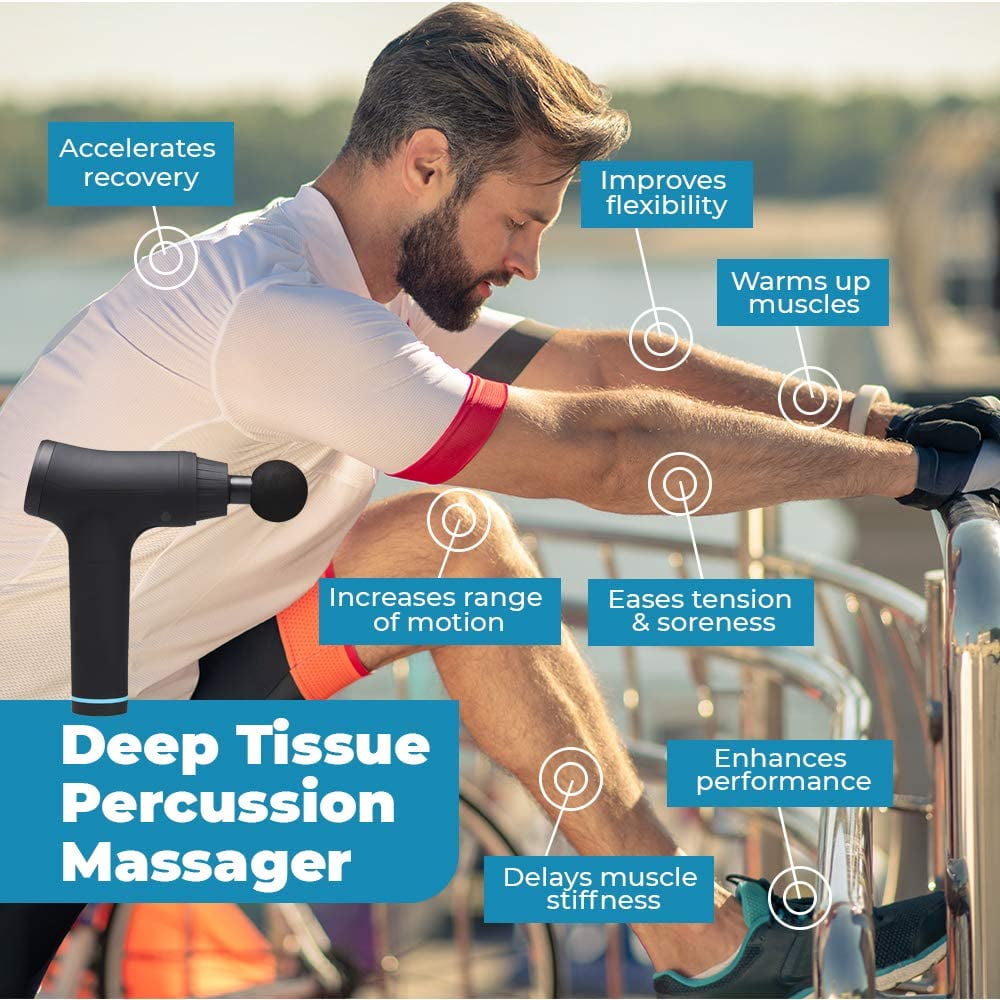 Homedics Active Fit Pro Plus Percussion Cordless Full Body Massage Gun, Black - Image 9