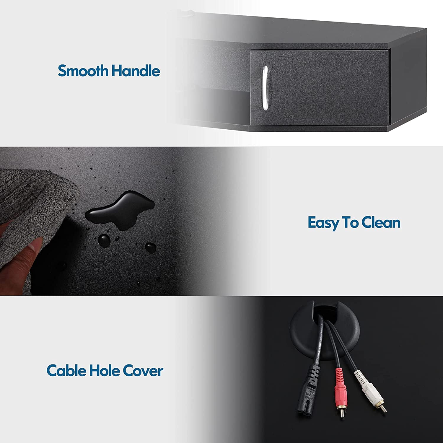 Wall Mounted Floating TV Stand,Modern Media Console for Living Room Bedroom - Image 6