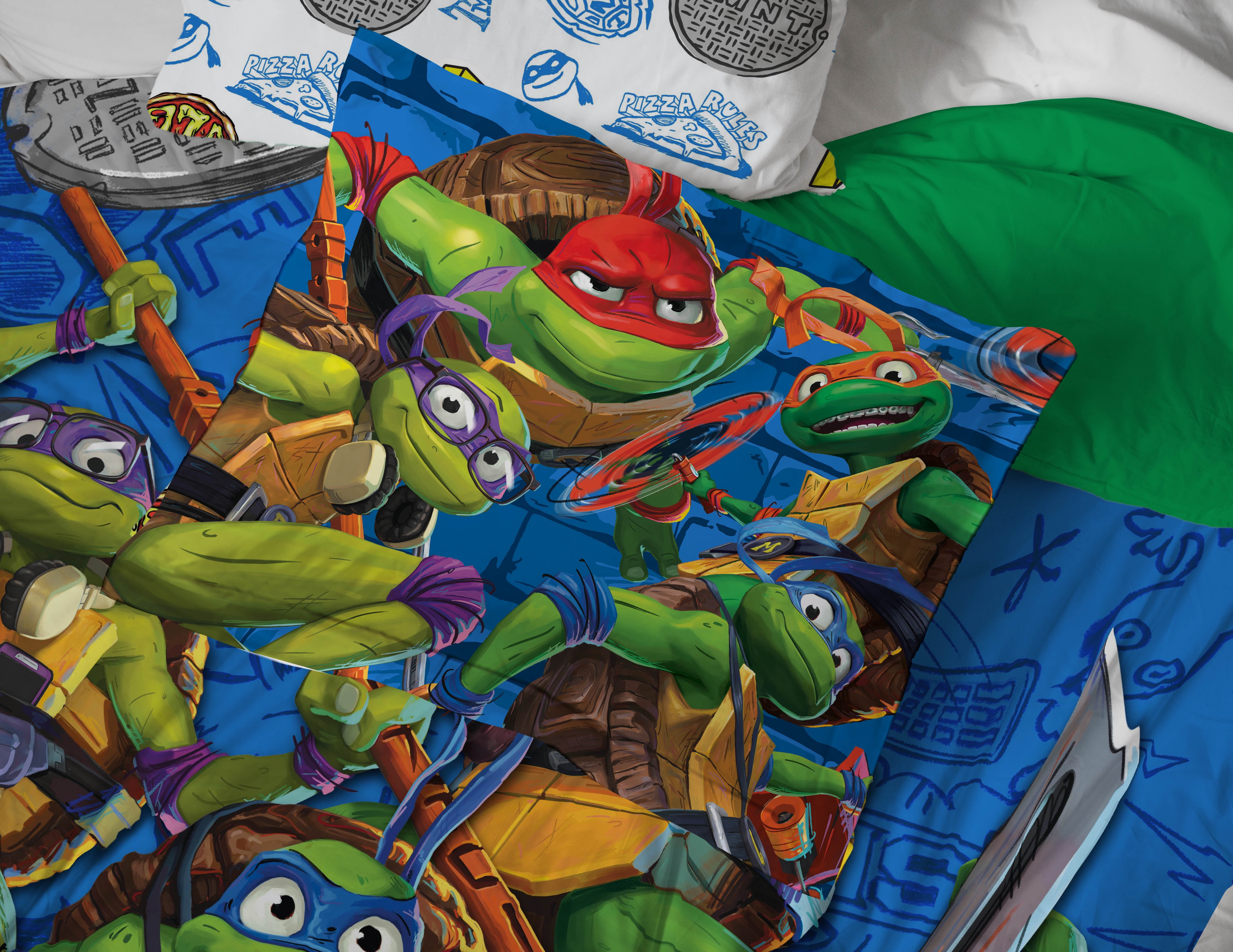 Paramount Nickelodeon TMNT Mutant Mayhem 5 Piece Twin Bed Set with Sham, 100% Microfiber - Image 2