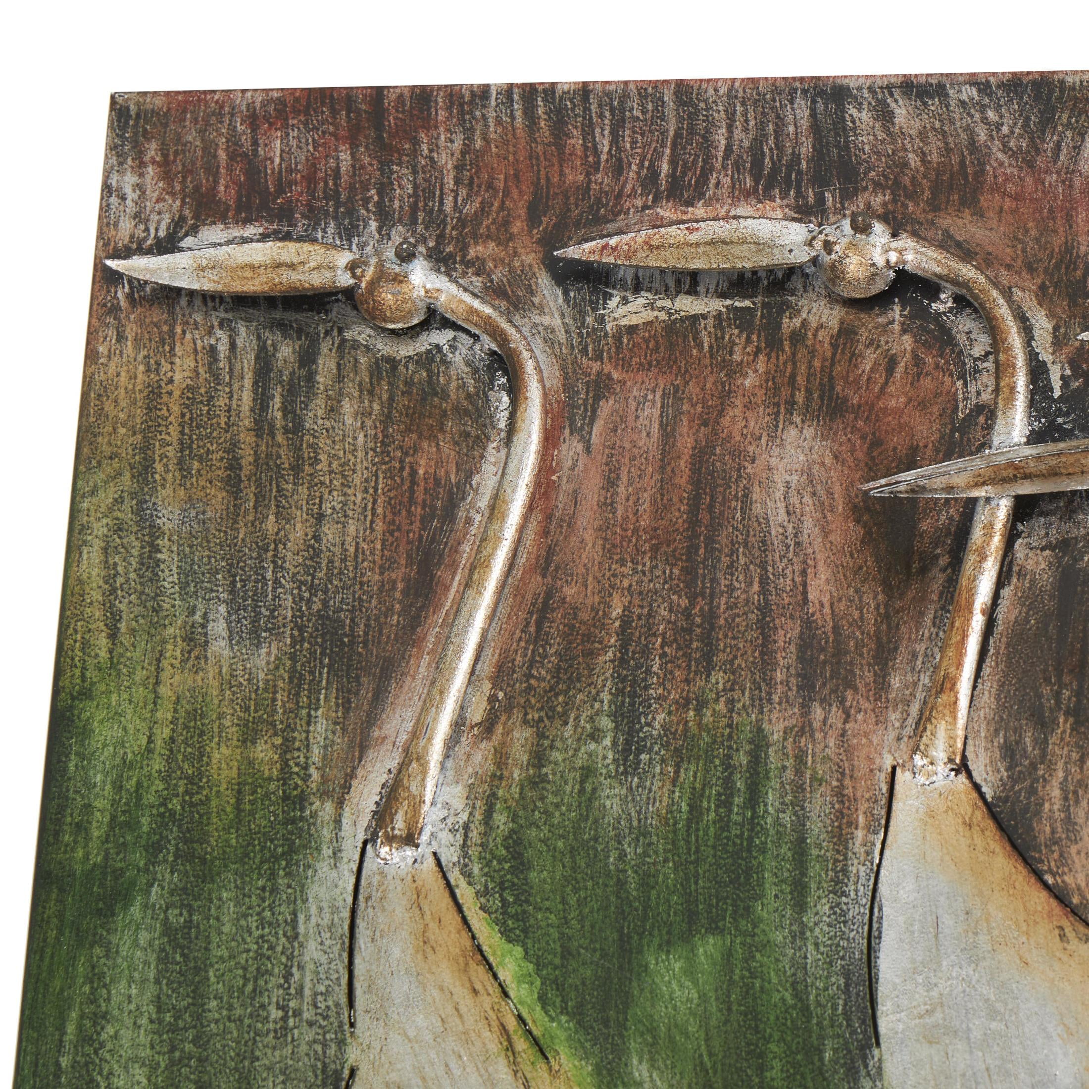 DecMode Brown Metal Bird Wall Decor - Image 7