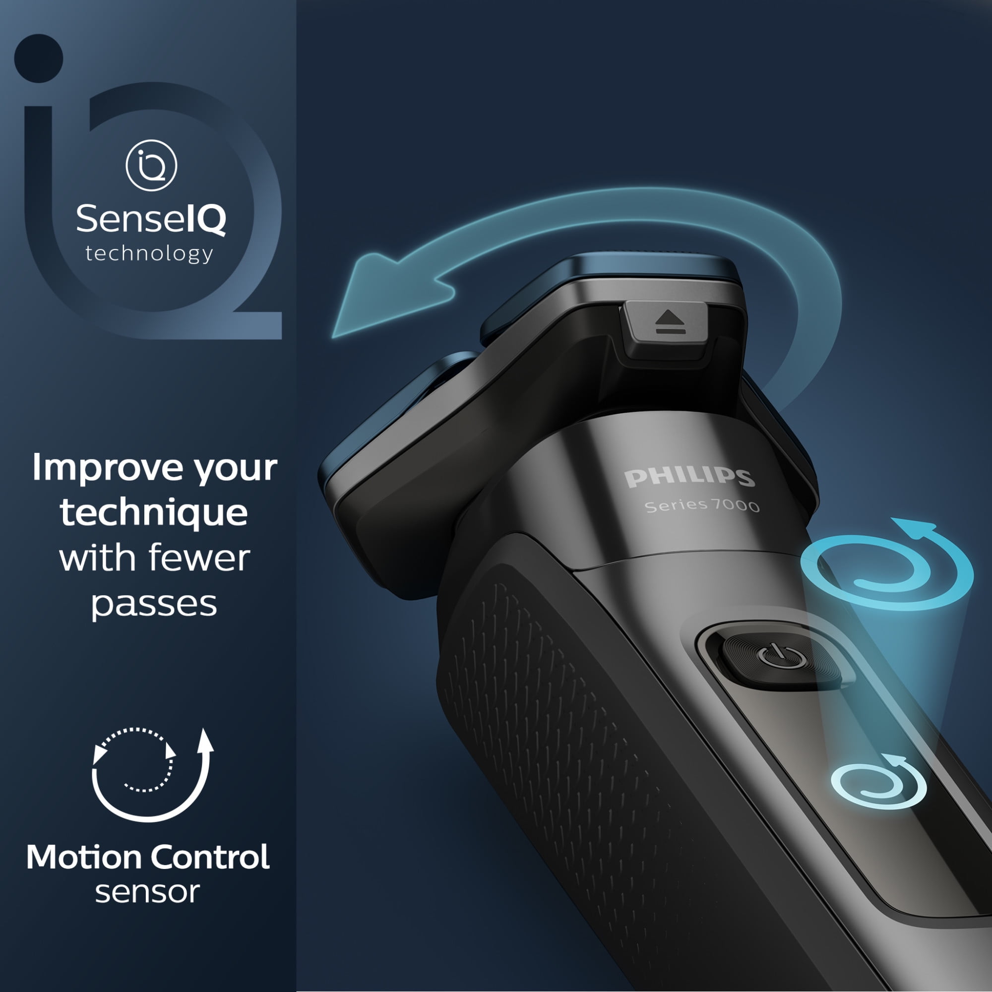 Philips Norelco Shaver 7100, Rechargeable Wet & Dry Electric Shaver with Senseiq Technology and Pop-Up Trimmer S7788/82 - Image 11