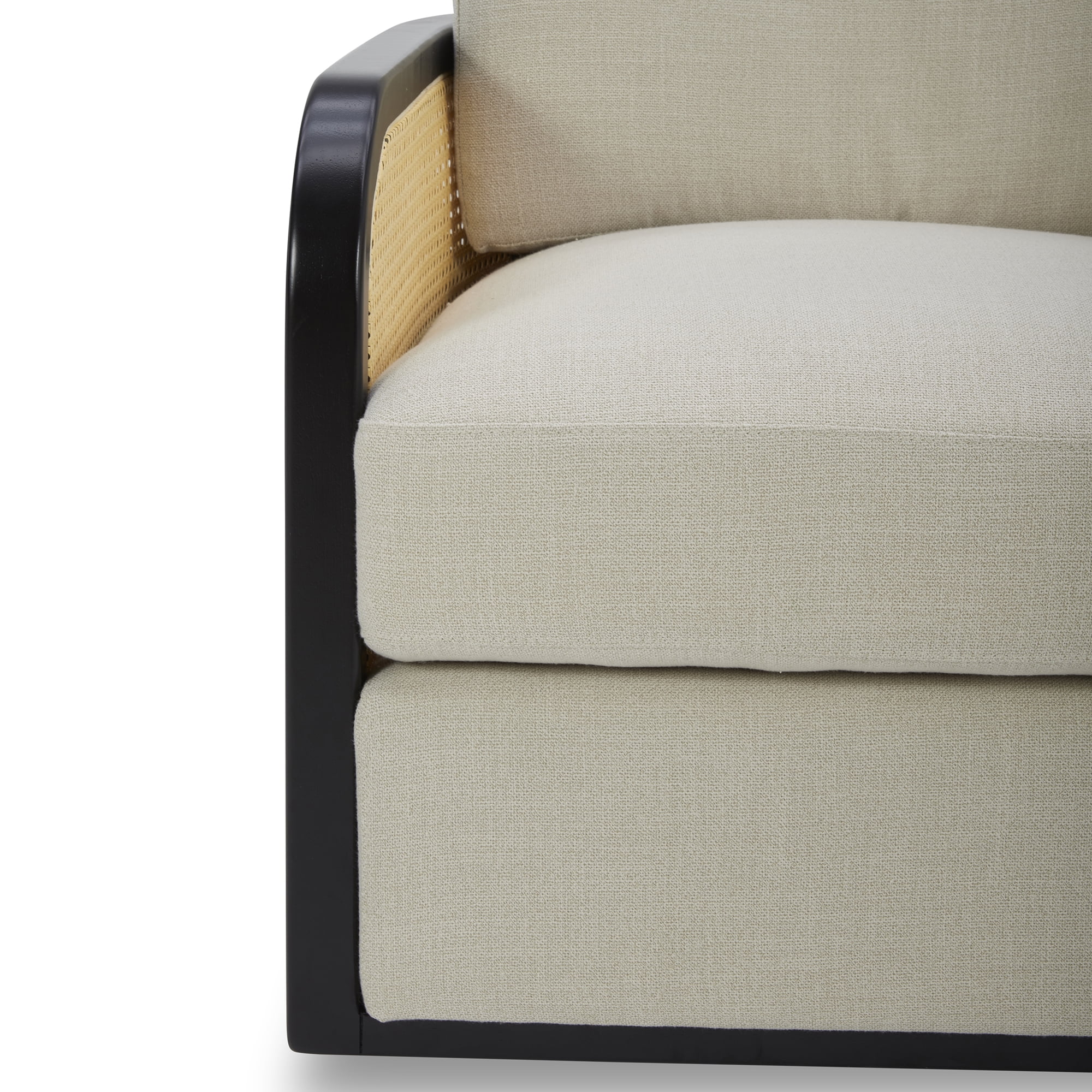 Better Homes & Gardens Springwood Cane Swivel Accent Chair, Charcoal - Image 4