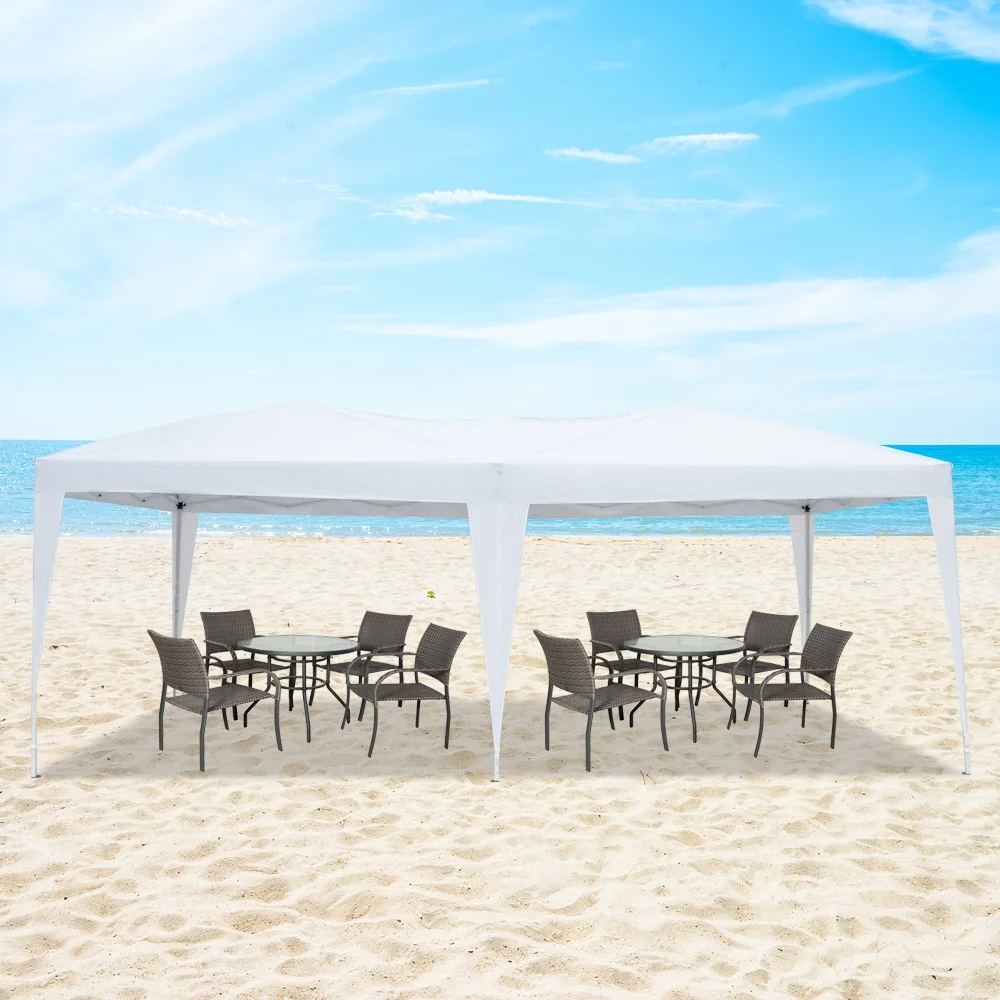 UBesGoo Easy Pop Up Canopy Party Tent, 10 x 20-Feet, White - Image 4