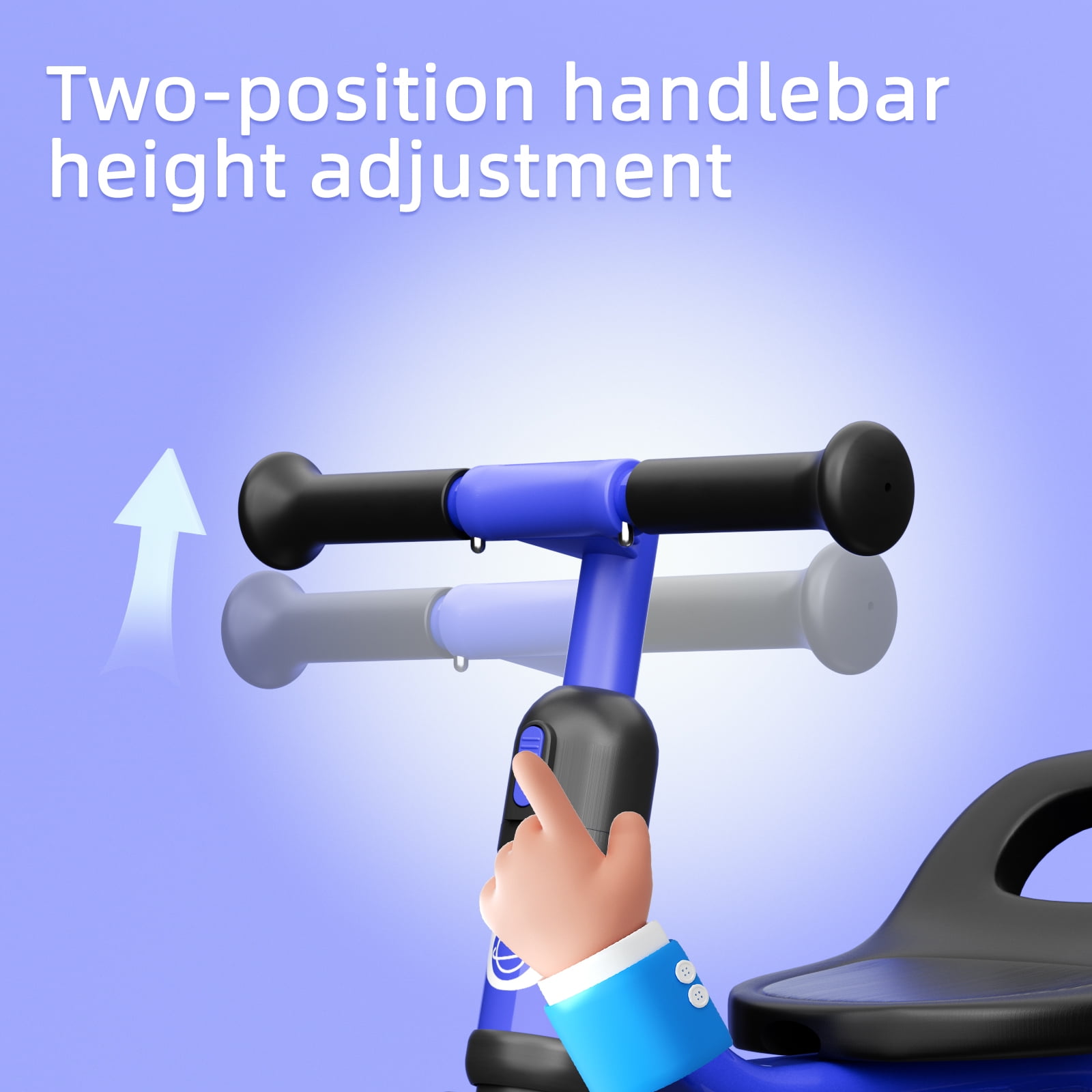 XJD 5-in-1 Toddler Bike for 1-4 Years Old Boys Girls Tricycles for Toddlers Kids Trikes for Balance Training Baby Bike Infant Trike,Blue - Image 10