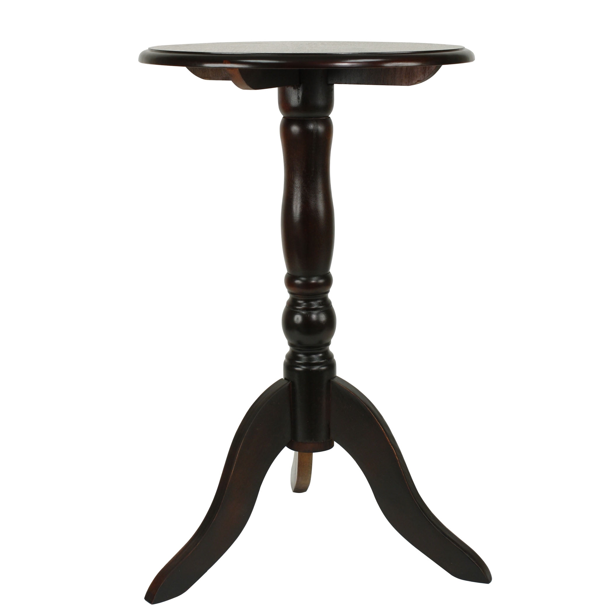 Decor Therapy Chic Pedestal Round Accent Table, 24"x 15"x15" - Aged Cherry - Image 6