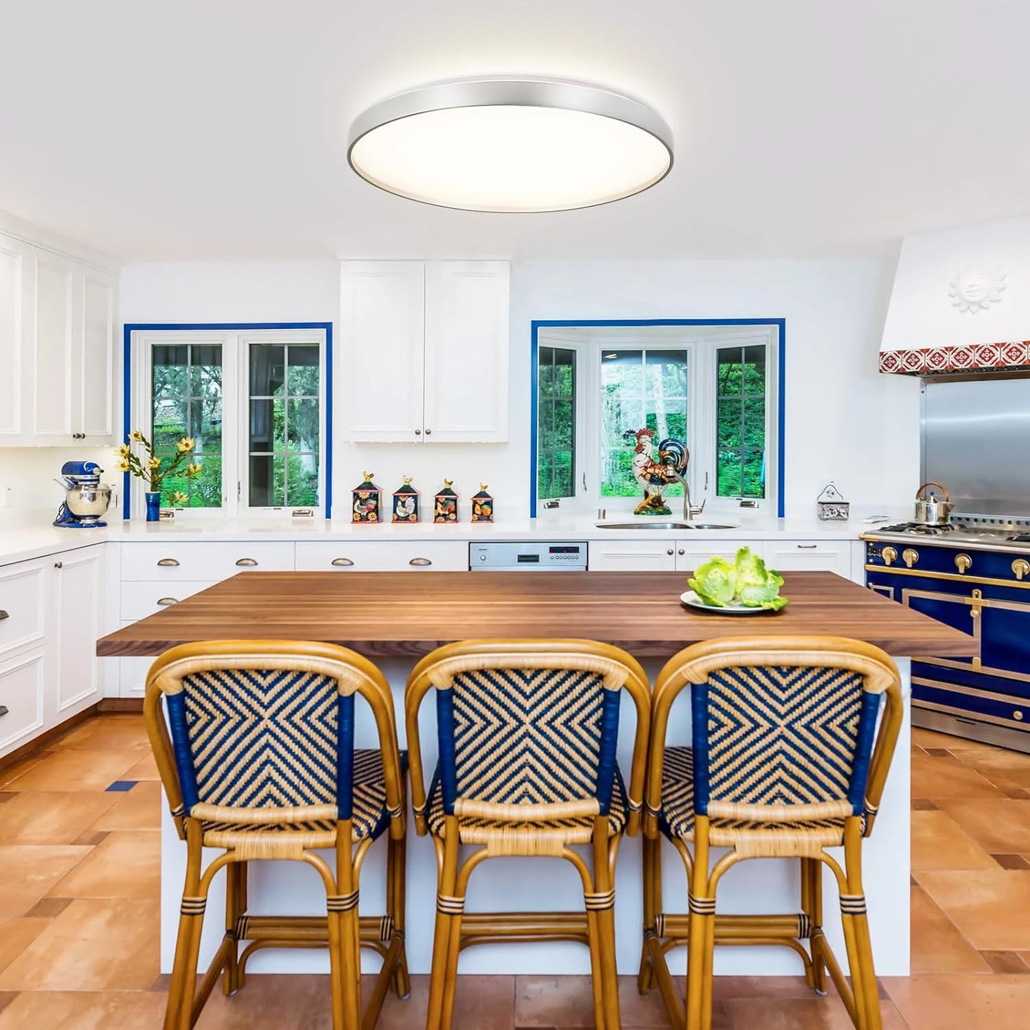 Depuley Modern LED Flush Mount Ceiling Light Silver Low Profile Light Fixture Thin Round Close to Ceiling Light for Kitchen, Bedroom, Living Room, 5 Color Adjustable - Image 5