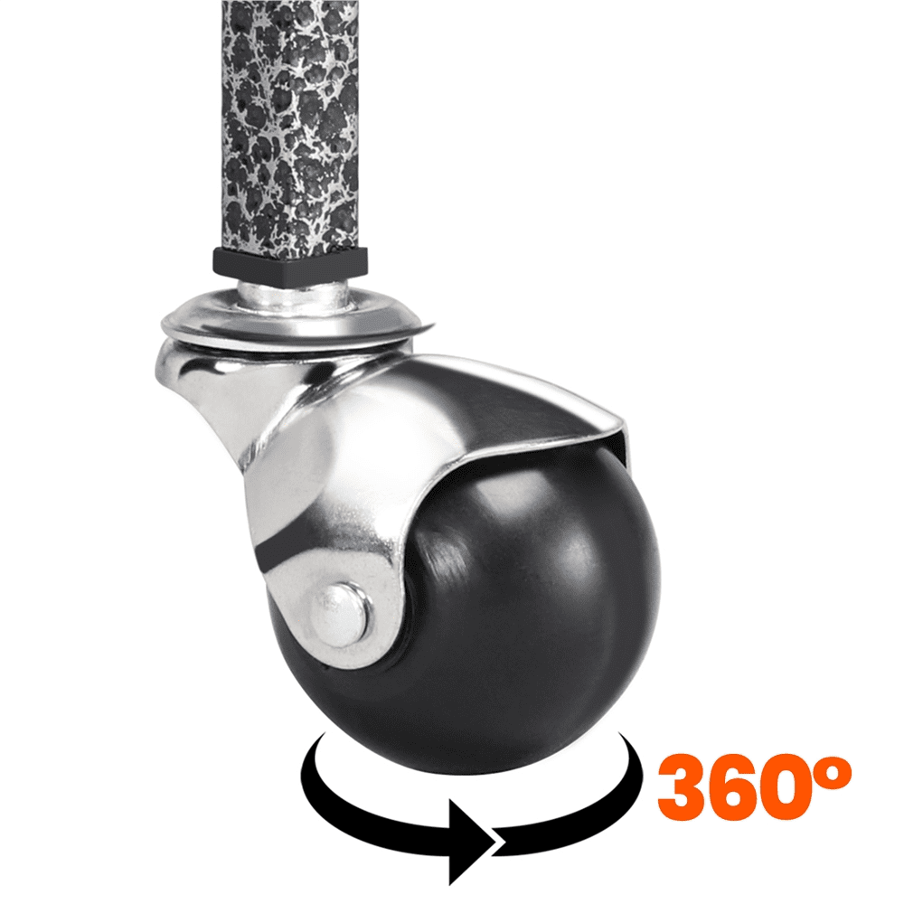 Alden Design 63"H Large Rolling Metal Parrot Bird Cage with Stand for Small Animal, Black - Image 2