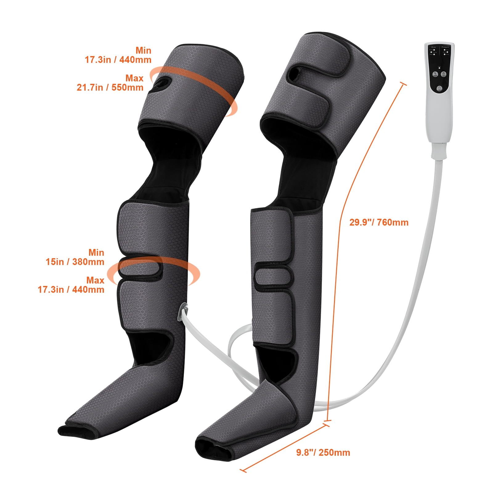 KFFKFF Full Leg Massager, Air Compression Leg Massager for Circulation Pain Relief, 3 Modes 3 Intensities, Reduce Swelling, Muscles Relaxation Gifts for Men Women - Image 3