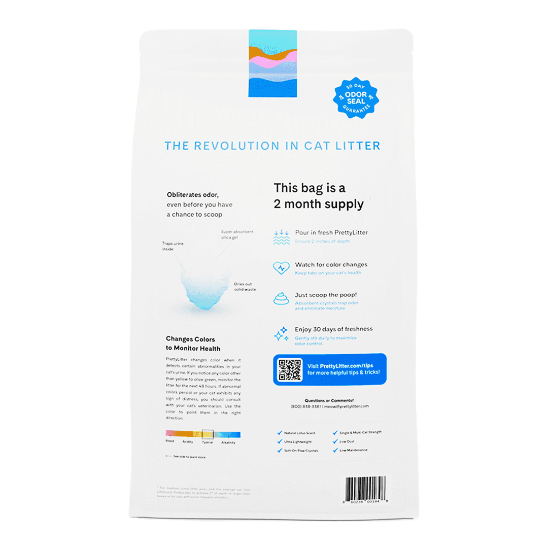 (4 pack) PrettyLitter Health Monitoring Cat Litter, Lotus Flower Scent, 8lb - Image 11