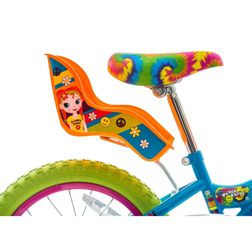 Titan Girl's Flower Power Princess 16 In. BMX Bike with Training Wheels, Doll Seat, Basket and Streamers - Image 4