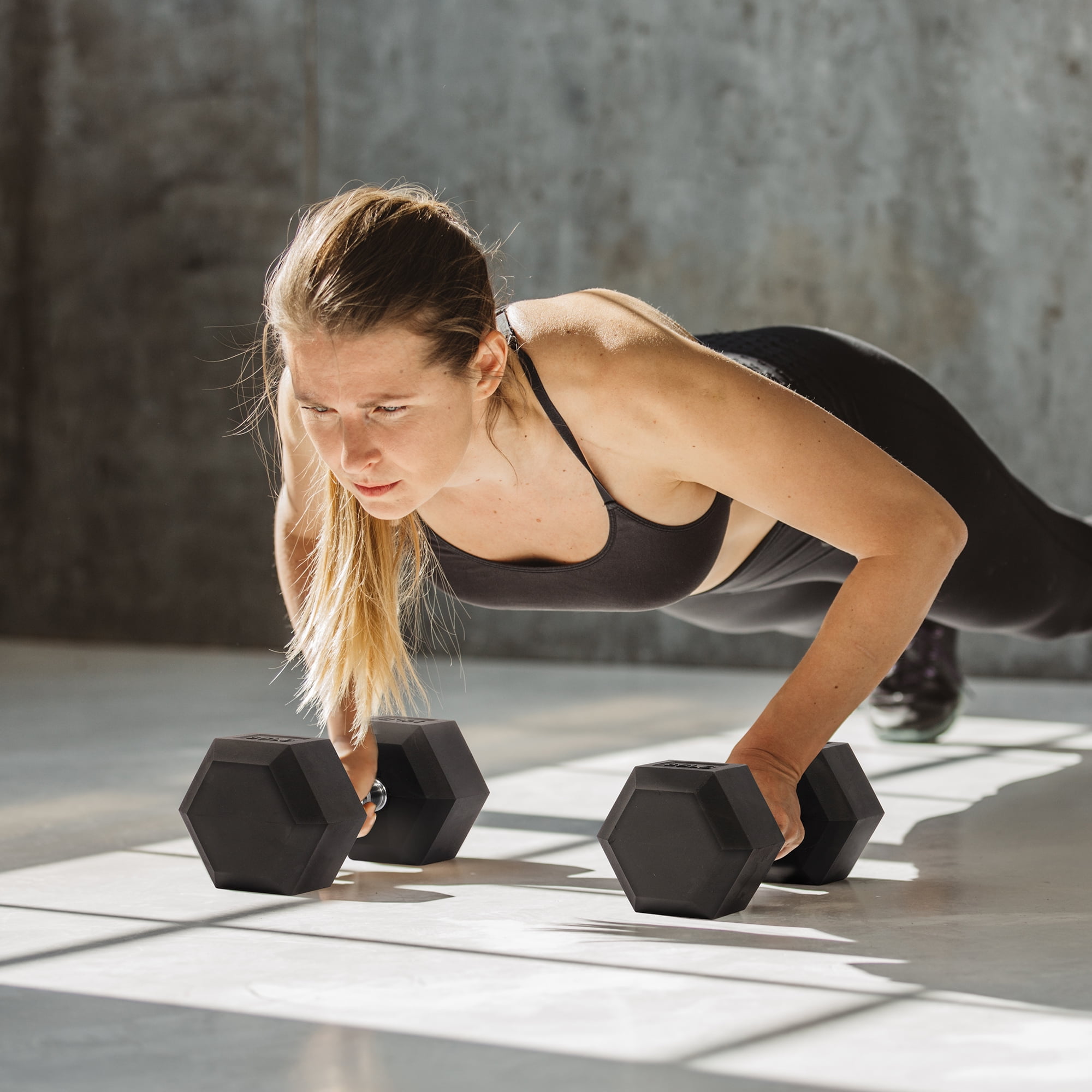 BalanceFrom Hex Dumbbell Set – Pairs of 5lb, 10lb, 15 lb Free Weights for Home Gym, Full-Body Workout, Non-Slip Grip, Space-Saving Design, Ideal for All Fitness Levels - Image 5