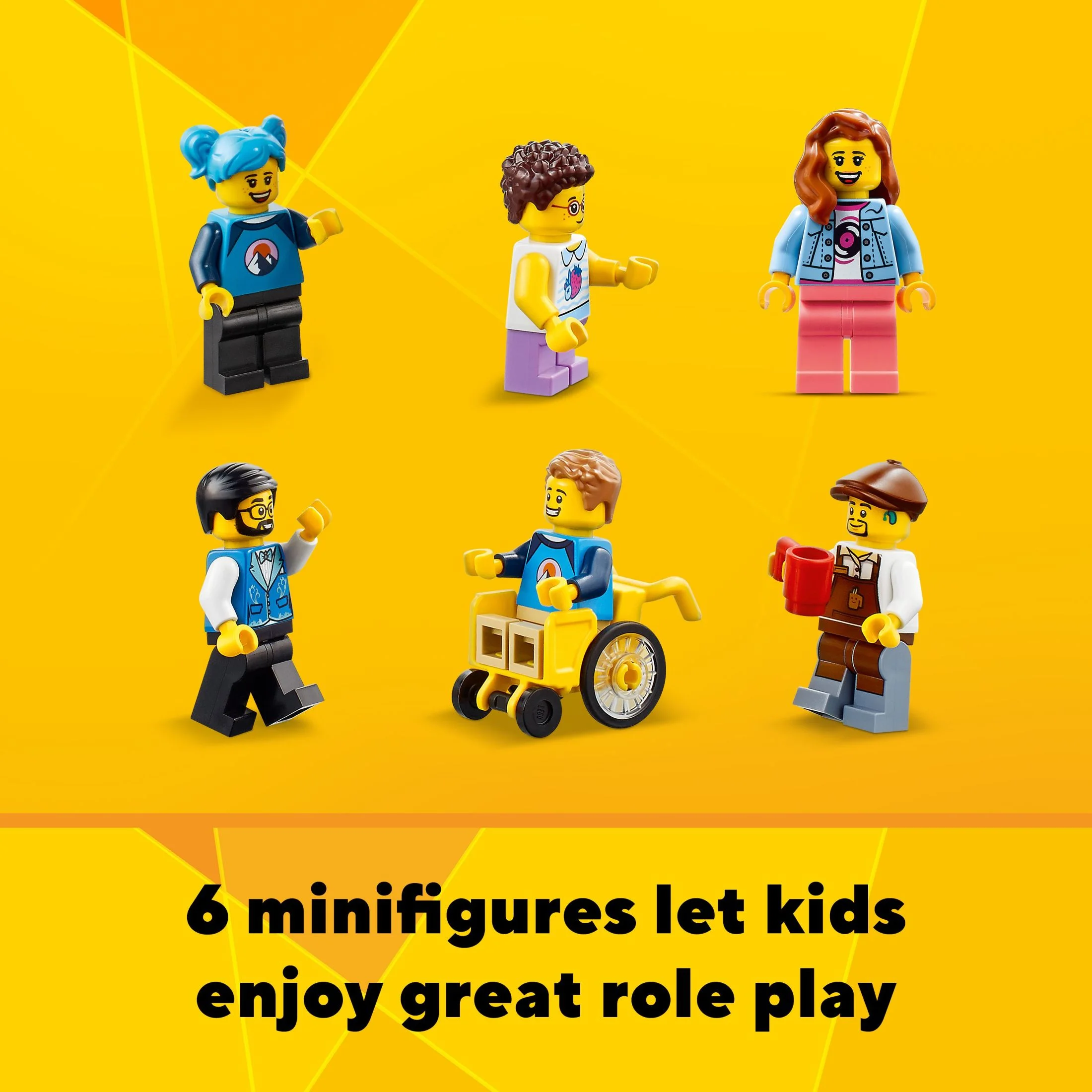 LEGO Creator 3 in 1 Main Street Building Toy Set, Features a Toy City, Art Deco Building, Market Street, Hotel, Café, Music Store and 6 Minifigures, Endless Play Possibilities for Kids, 31141 - Image 6