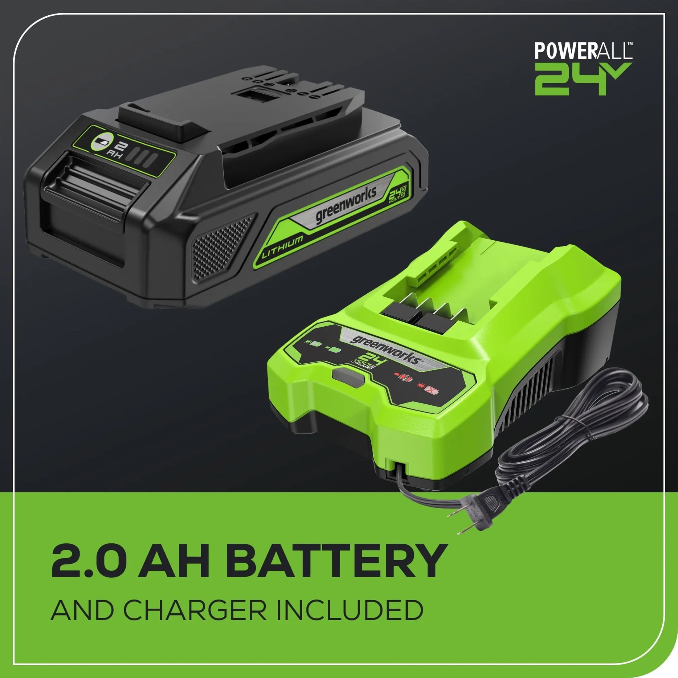 Greenworks 24V Cordless Axial Blower (90 Mph / 320 Cfm) with 2Ah USB Battery & Charger 2415702 - Image 10
