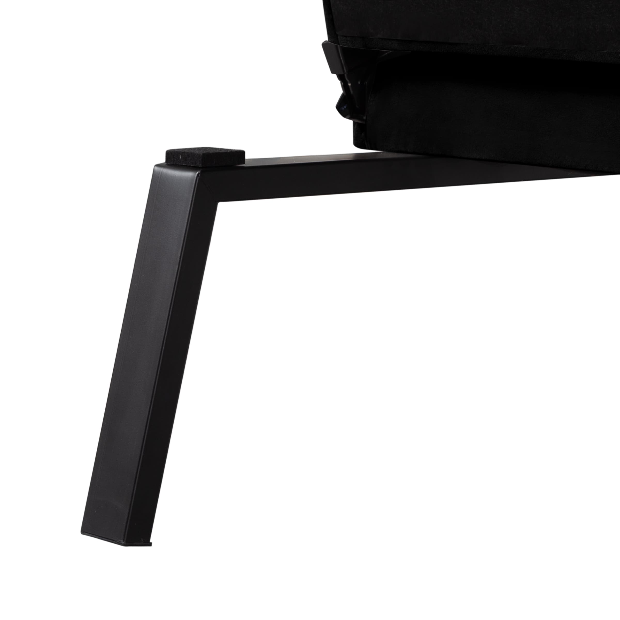 BSHTI Twin Size Futon Sleeper Sofa Bed,Velvet Upholstery,3 Angles for Adjusting Backrest,with 2 Cup Holders,Removable Arm,Convertible Sleeper Sofa(Black) - Image 15