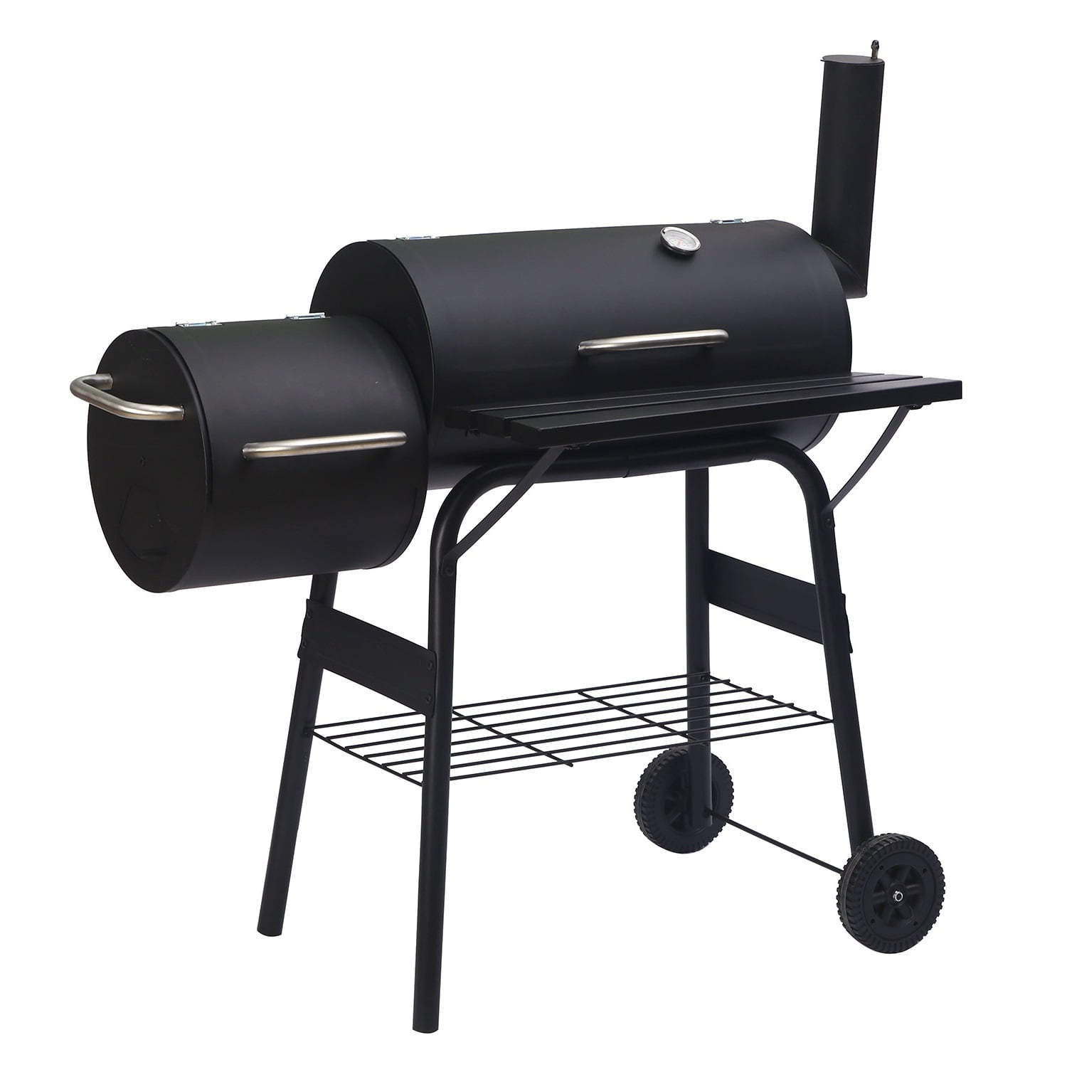 AKIUDEX Outdoor Portable BBQ Charcoal Grill with Offset Smoker for Pit Patio Backyard, Black - Image 5