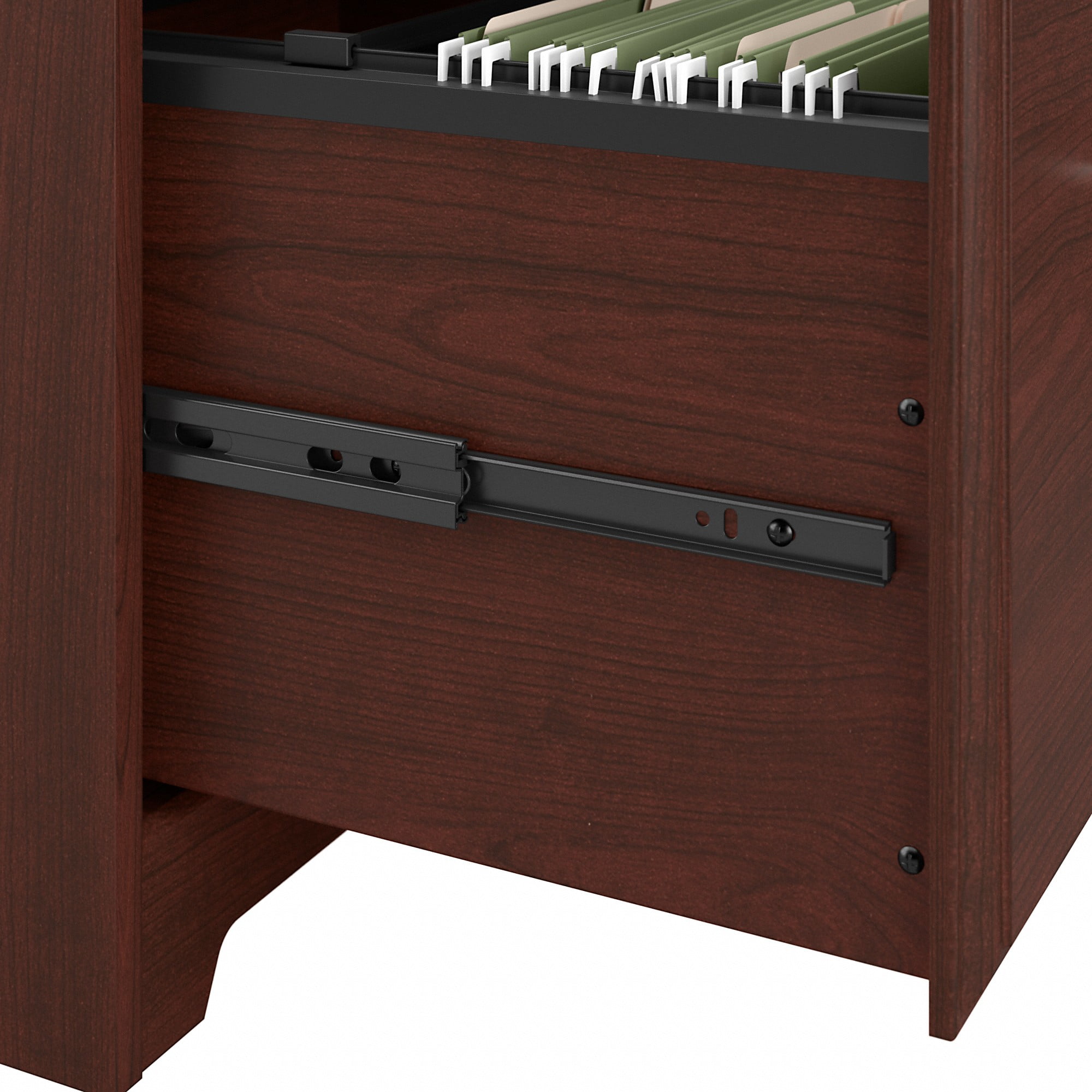 Bush Furniture Cabot 60" Computer Desk with Storage, Harvest Cherry - Image 10