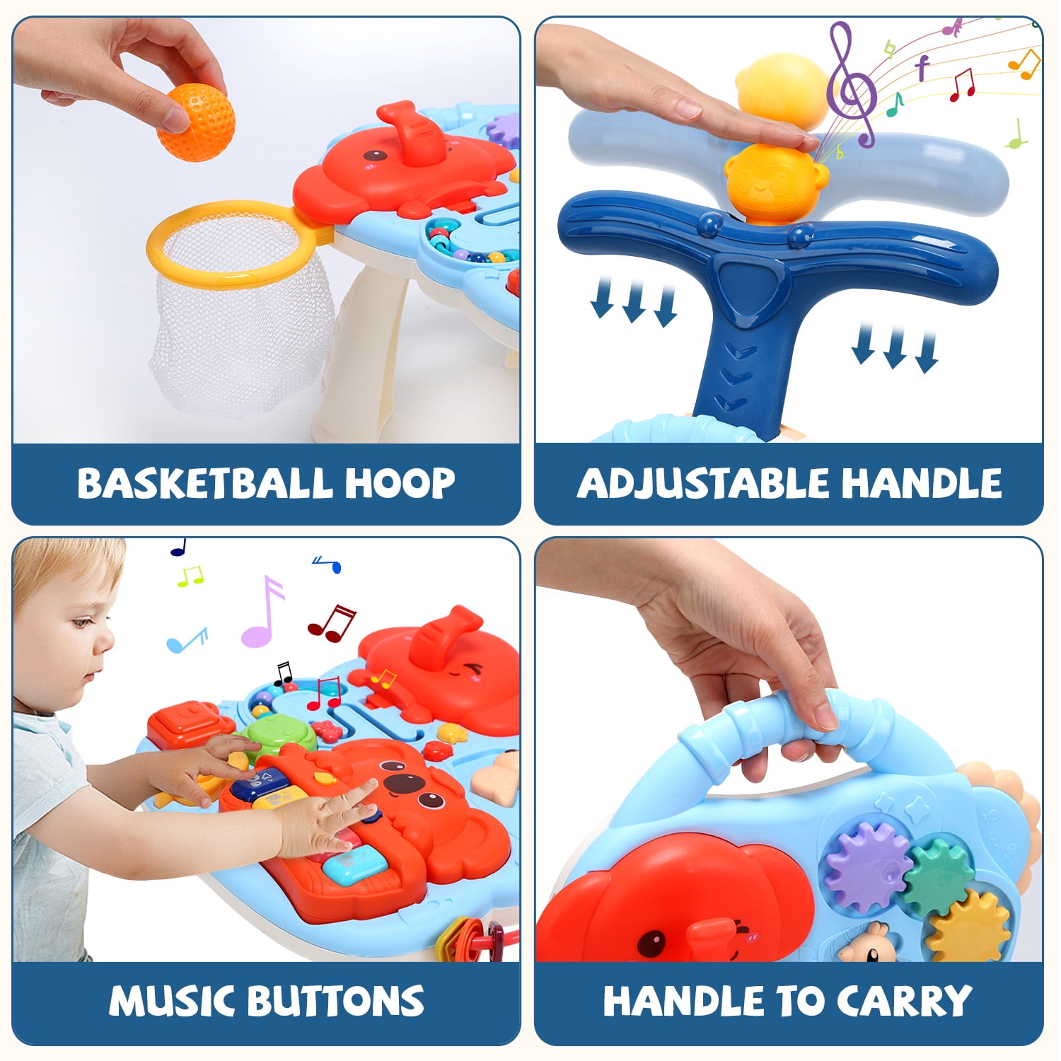 JoyStone 3-in-1 Baby Walker Baby Sit-to-Stand Learning Walker Kids Educational Toy Gift for Toddlers Infant Boys Girls - Image 8