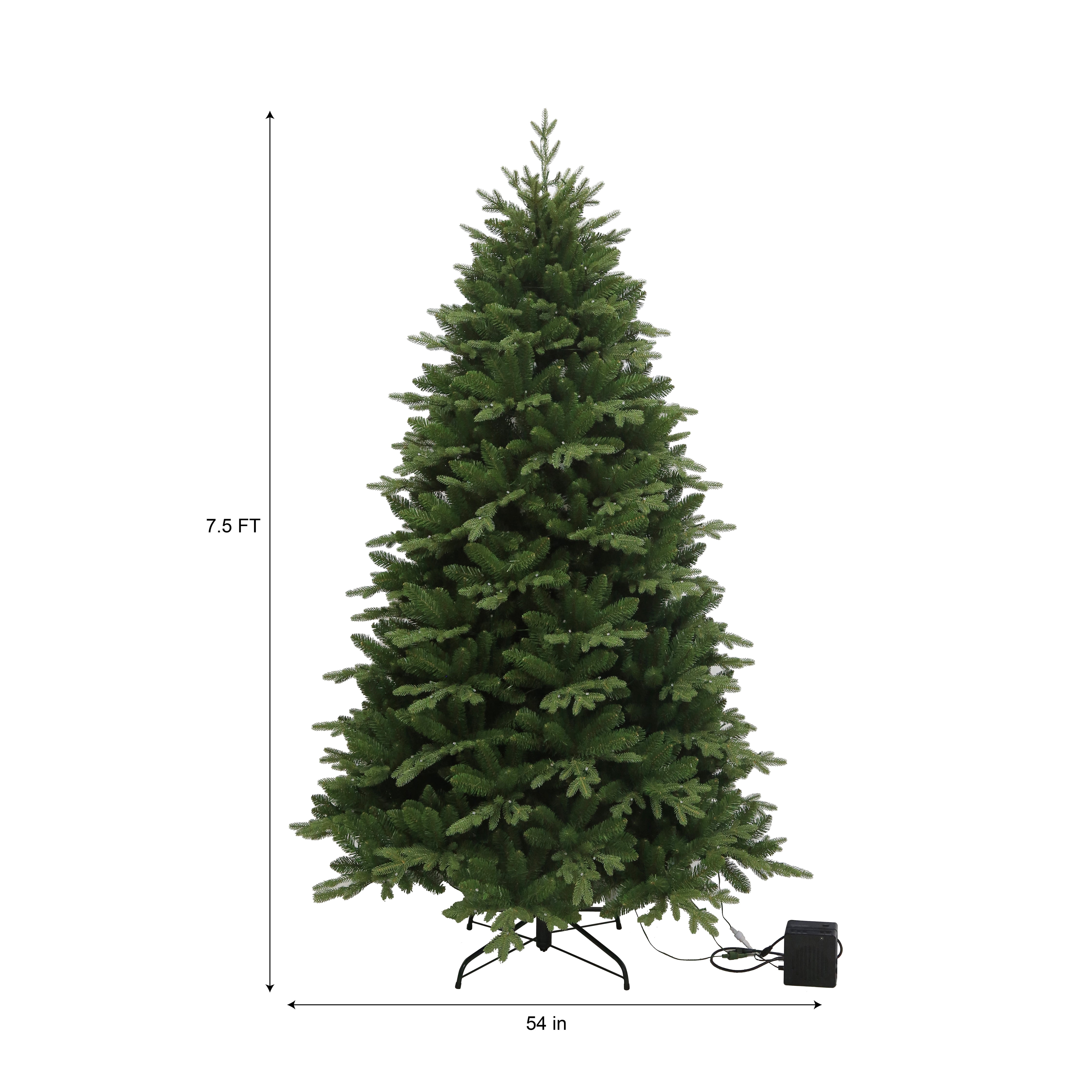 7.5 ft Bluetooth Musical Artifical Christmas Tree with 500 WRGB Color Changing Lights and a Speaker with Remote, by Holiday Time - Image 11