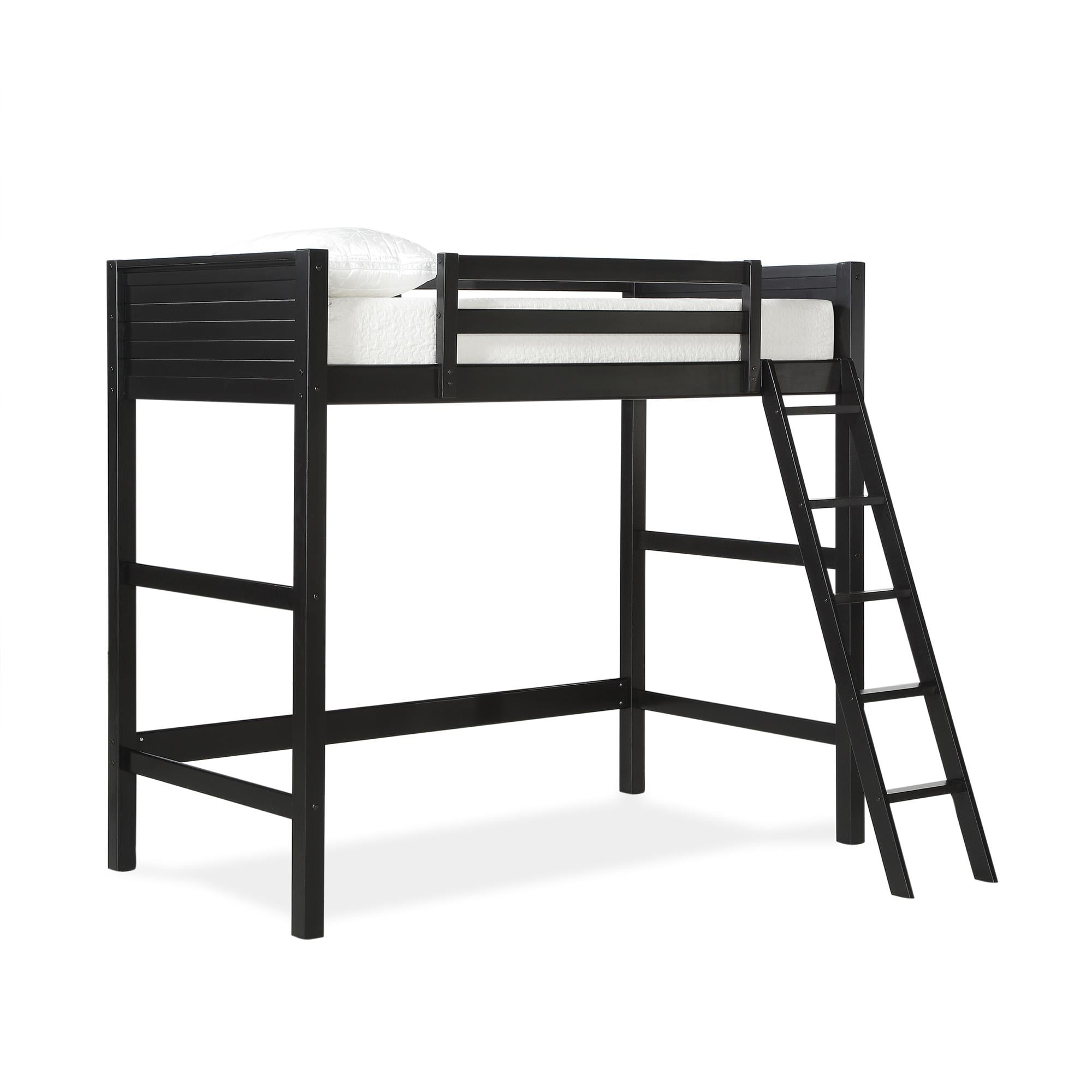 Your Zone Kiarah Twin Loft Bed with Ladder, Black - Image 9