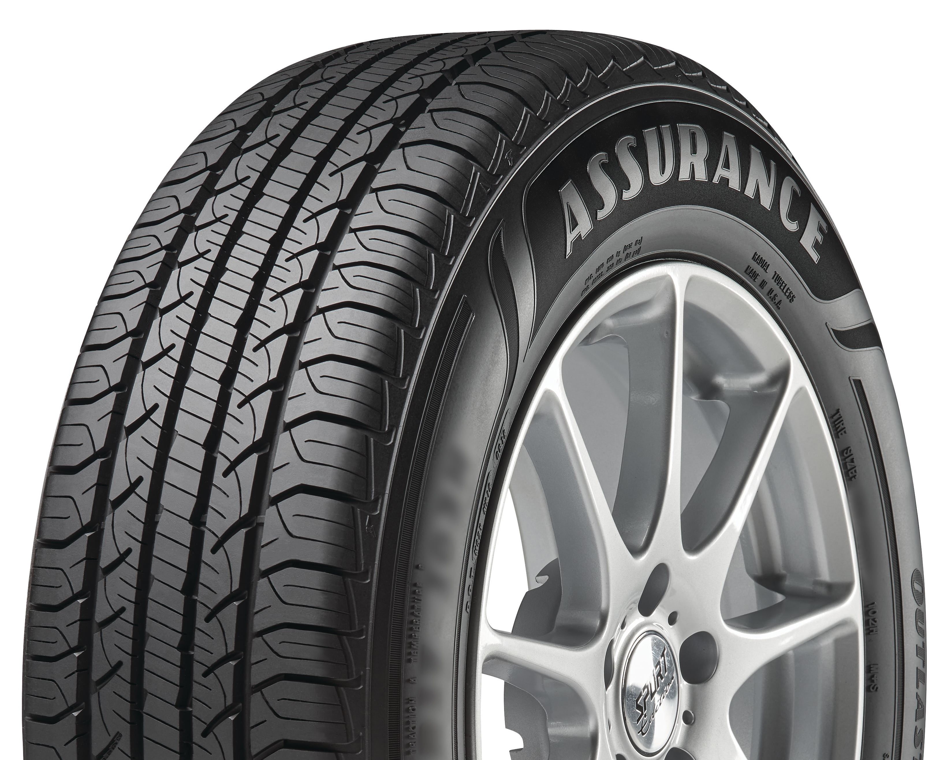 Goodyear Assurance Outlast 225/65R17 102H All-Season Tire Fits: 2018-23 Chevrolet Equinox LT, 2015-17 Subaru Outback 3.6R Touring - Image 4