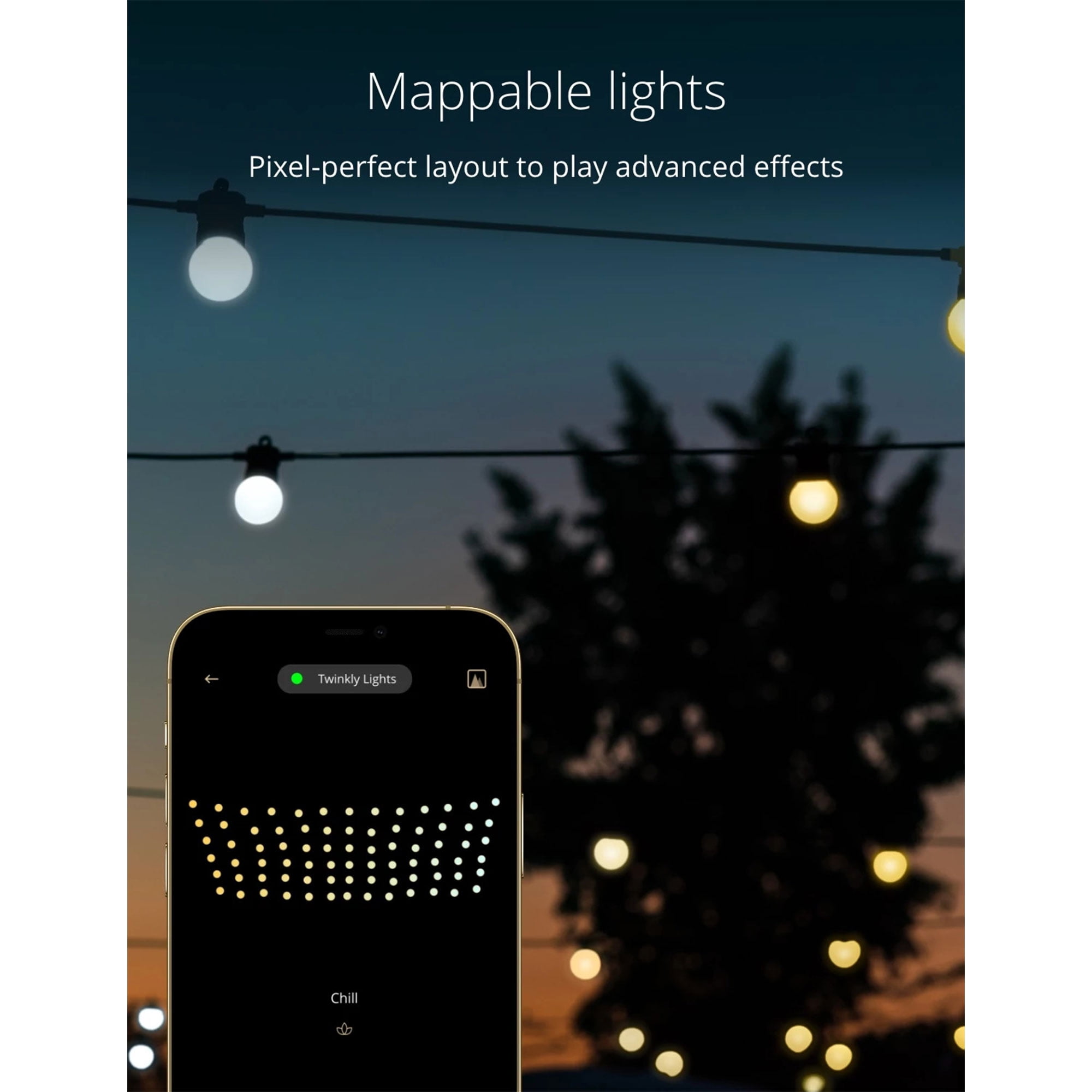Twinkly Festoon App-Controlled Smart LED 40 AWW (Warm/Cool White) Light String - Image 3