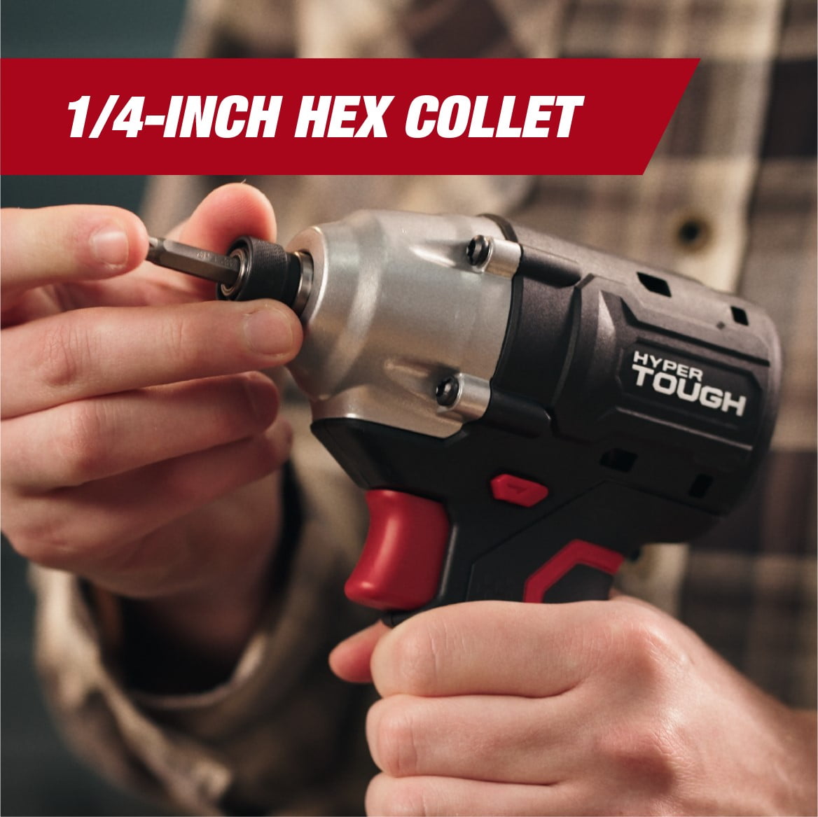 Hyper Tough 20V Brushless Impact Driver with 2.0Ah Lithium-Ion Battery Pack and Charger, 1/4-inch. Hex Collet Chuck Size, 22006.2 - Image 6