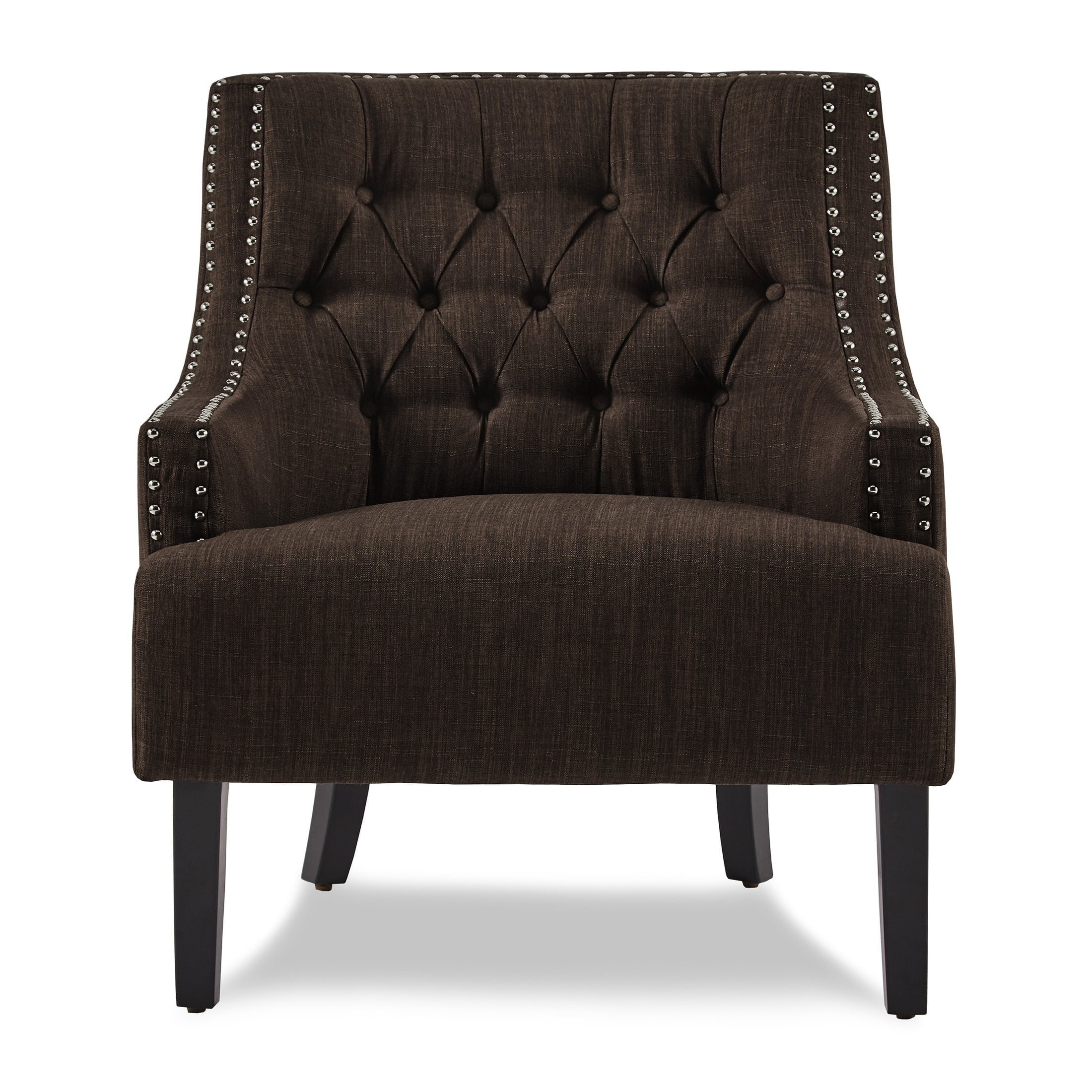OakvillePark Vernonia Fabric Upholstered Accent Chair, Chocolate - Image 5