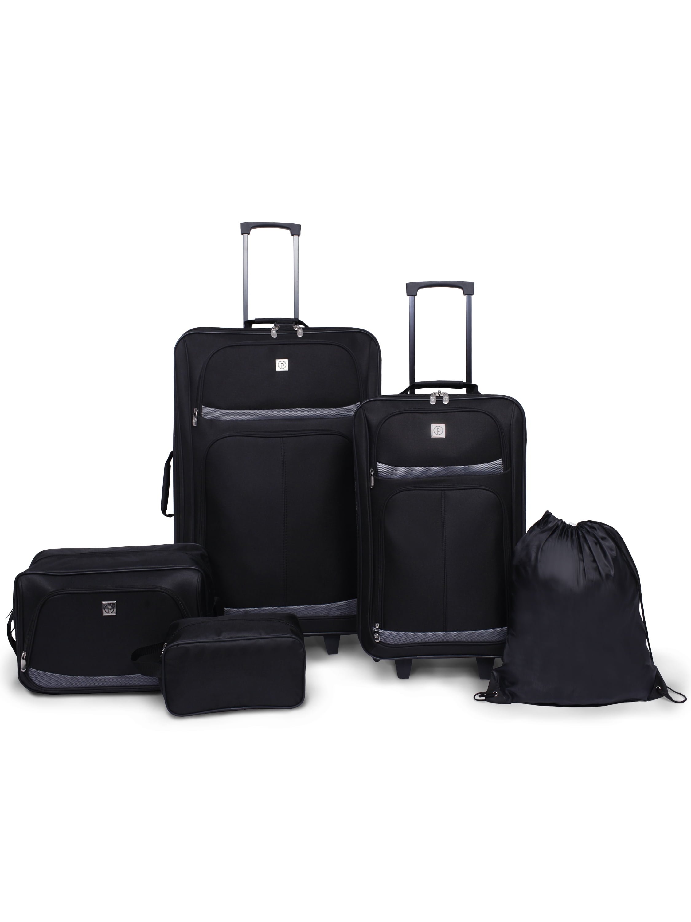 Protege 5-Piece Softside Luggage Set, Black - Image 5