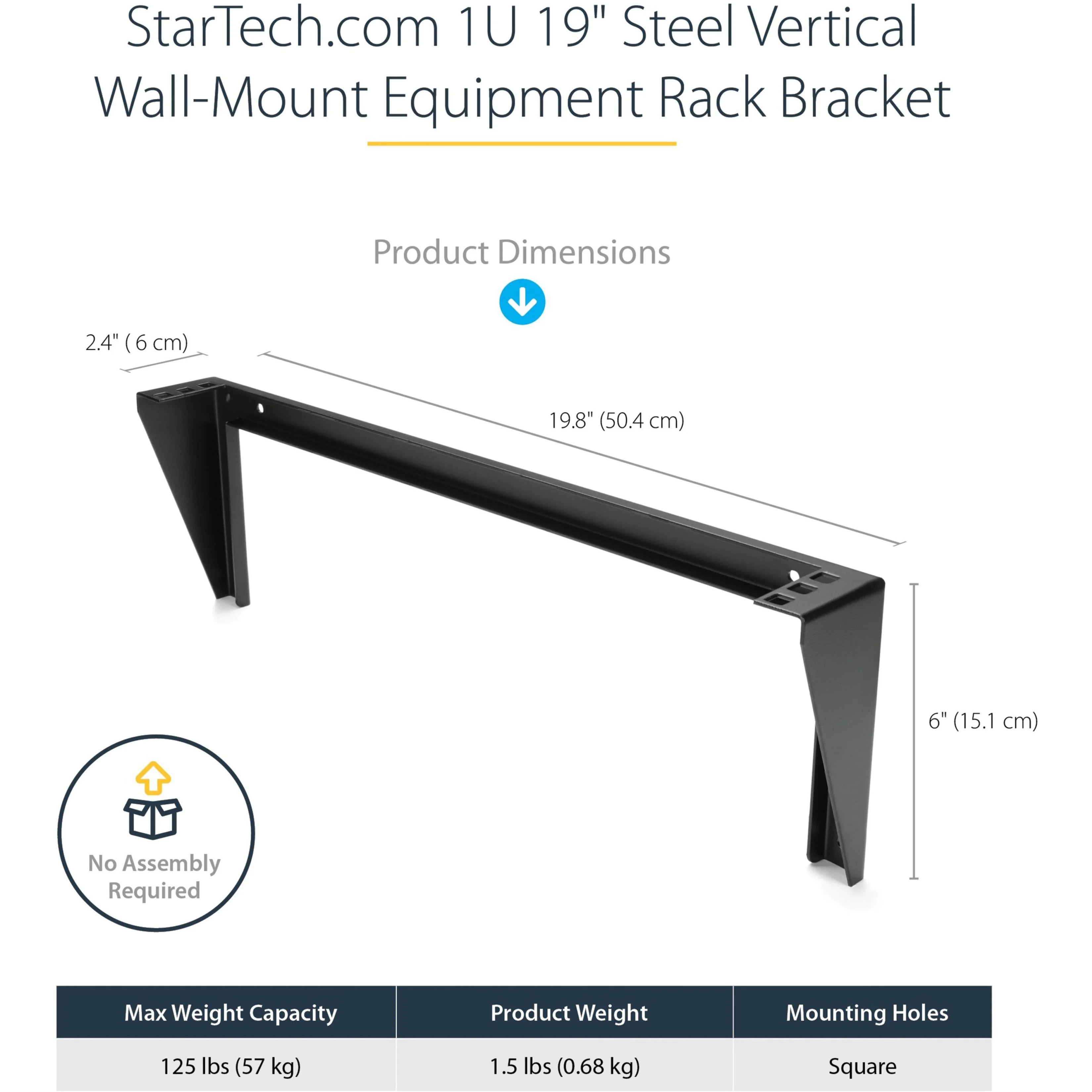 StarTech.com RK119WALLV 19 in Steel Vertical Wall Mount Equipment Rack Bracket - 1U Wall Mount Bracket - Image 13