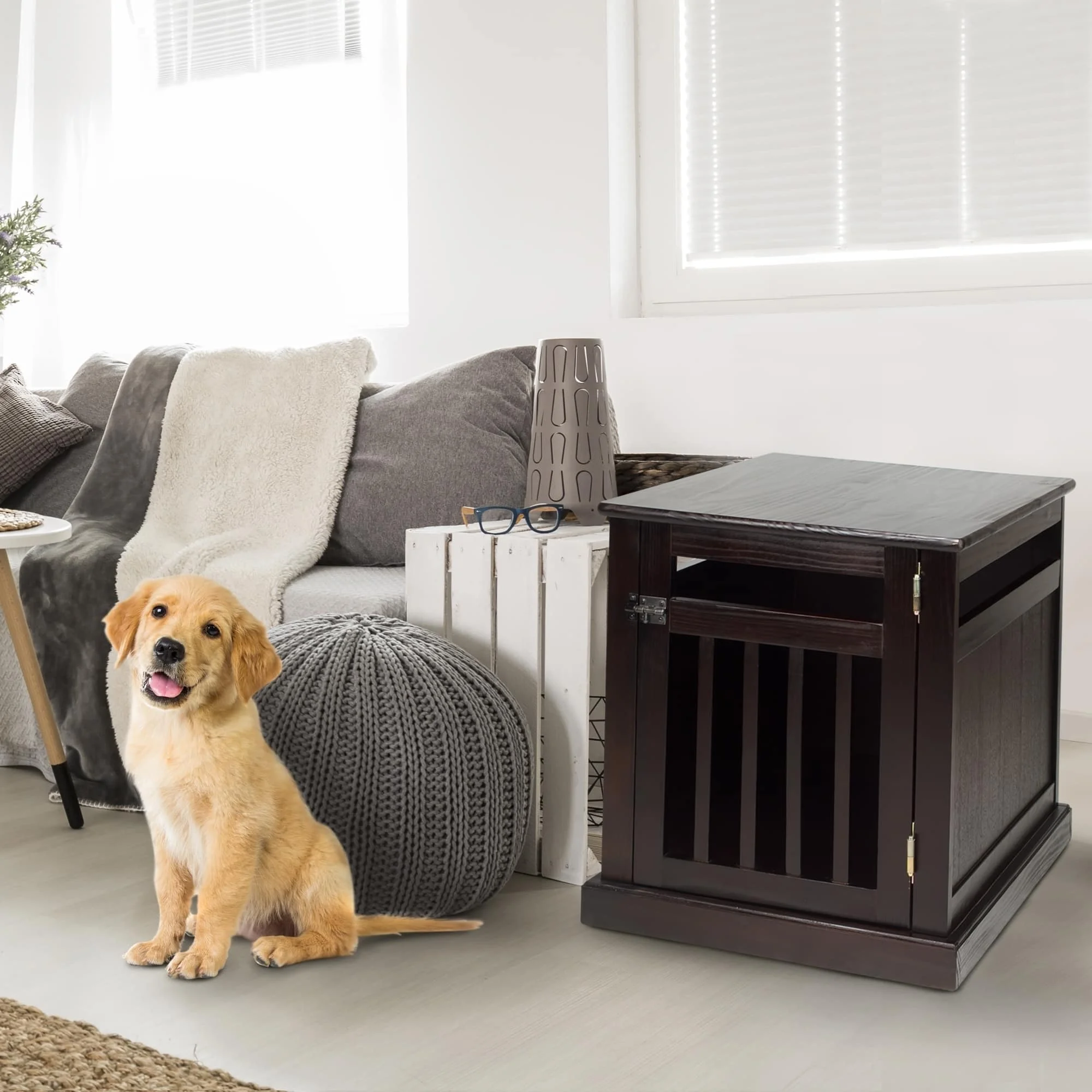 Chappy Pet Crate with Wood Slats - Image 4