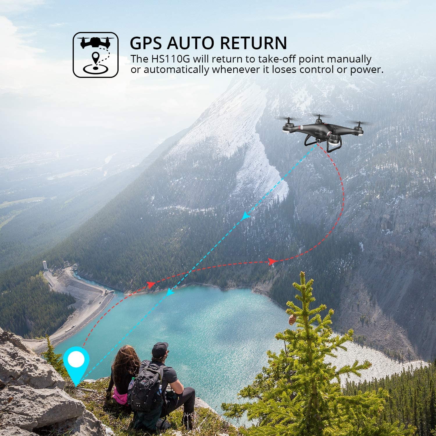 Holy Stone HS110G GPS Drone with 1080P Camera for Adults and Beginners Follow Me Auto Return Home 2 Batteries double the Flight Time - Image 10