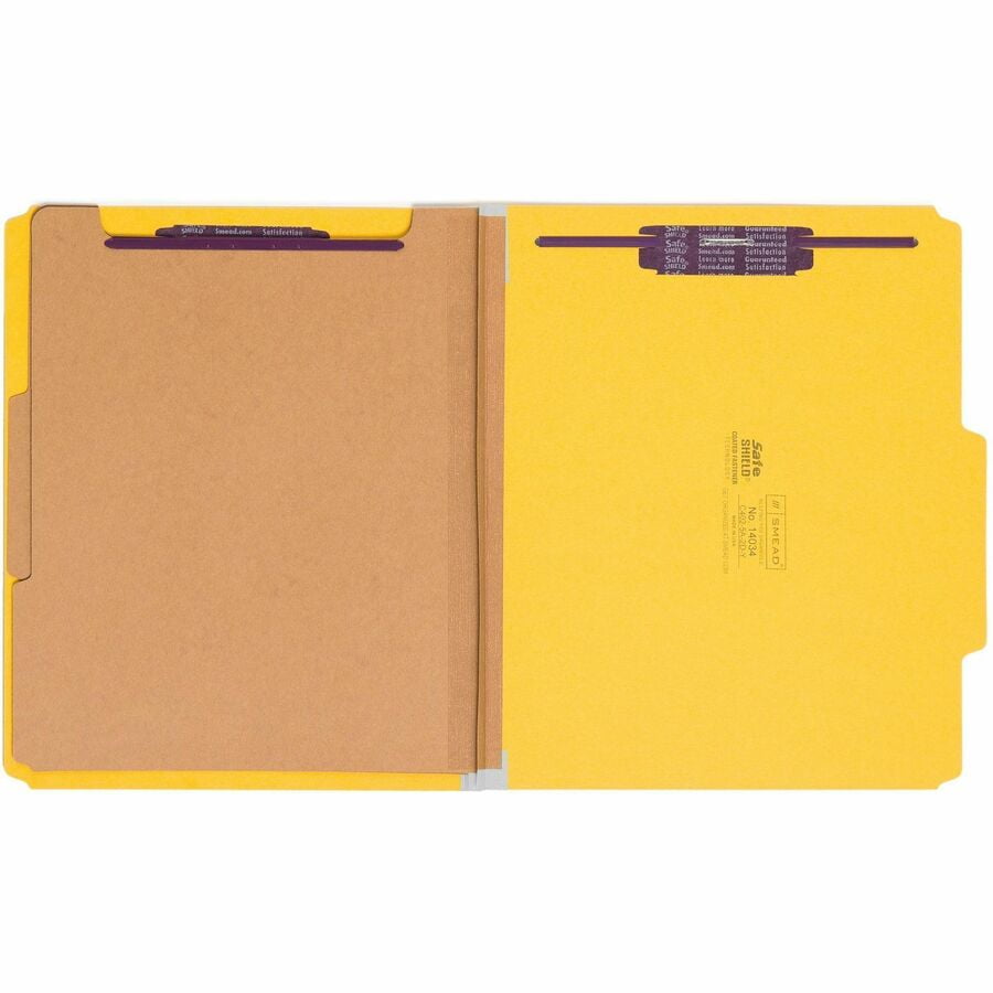 Smead Pressboard Folder,Yellow,PK10 14034 - Image 2