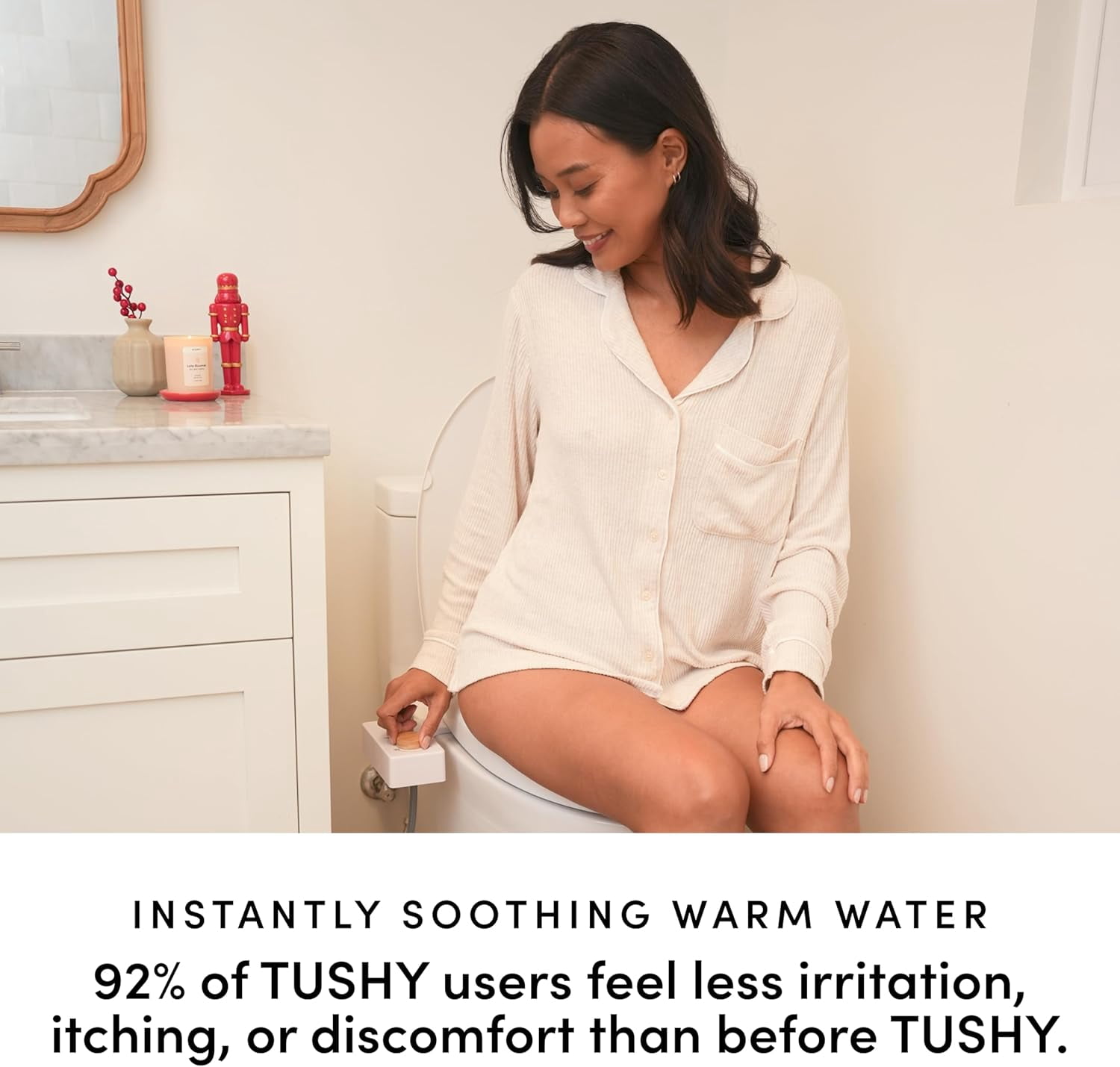 TUSHY Spa Self-Cleaning Warm Water Bidet Attachment, Adjustable Nozzle Angle, Pressure Control, Easy DIY Home Install, Requires Sink Access for Temperature Control, Gunmetal - Image 10
