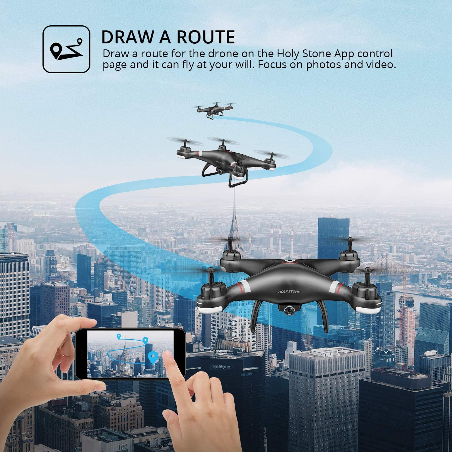 Holy Stone HS110G GPS Drone with 1080P Camera for Adults and Beginners Follow Me Auto Return Home 2 Batteries double the Flight Time - Image 8
