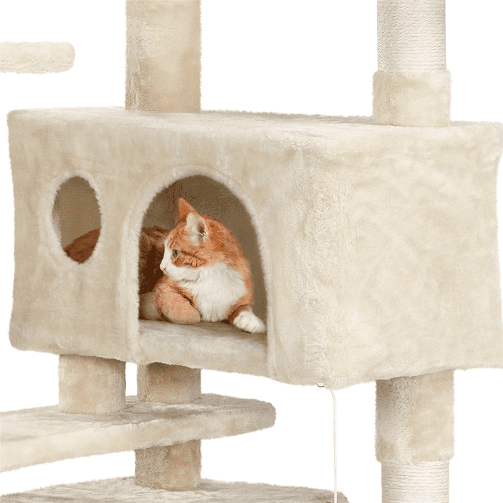 Renwick 51.2-in Cat Tree & Condo Scratching Post Tower, Beige - Image 14