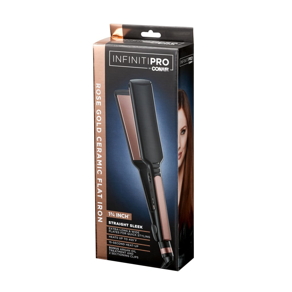 InfinitiPRO by Conair Rose Gold Titanium Ceramic Flat Iron, 1.75" CS812NN - Image 3
