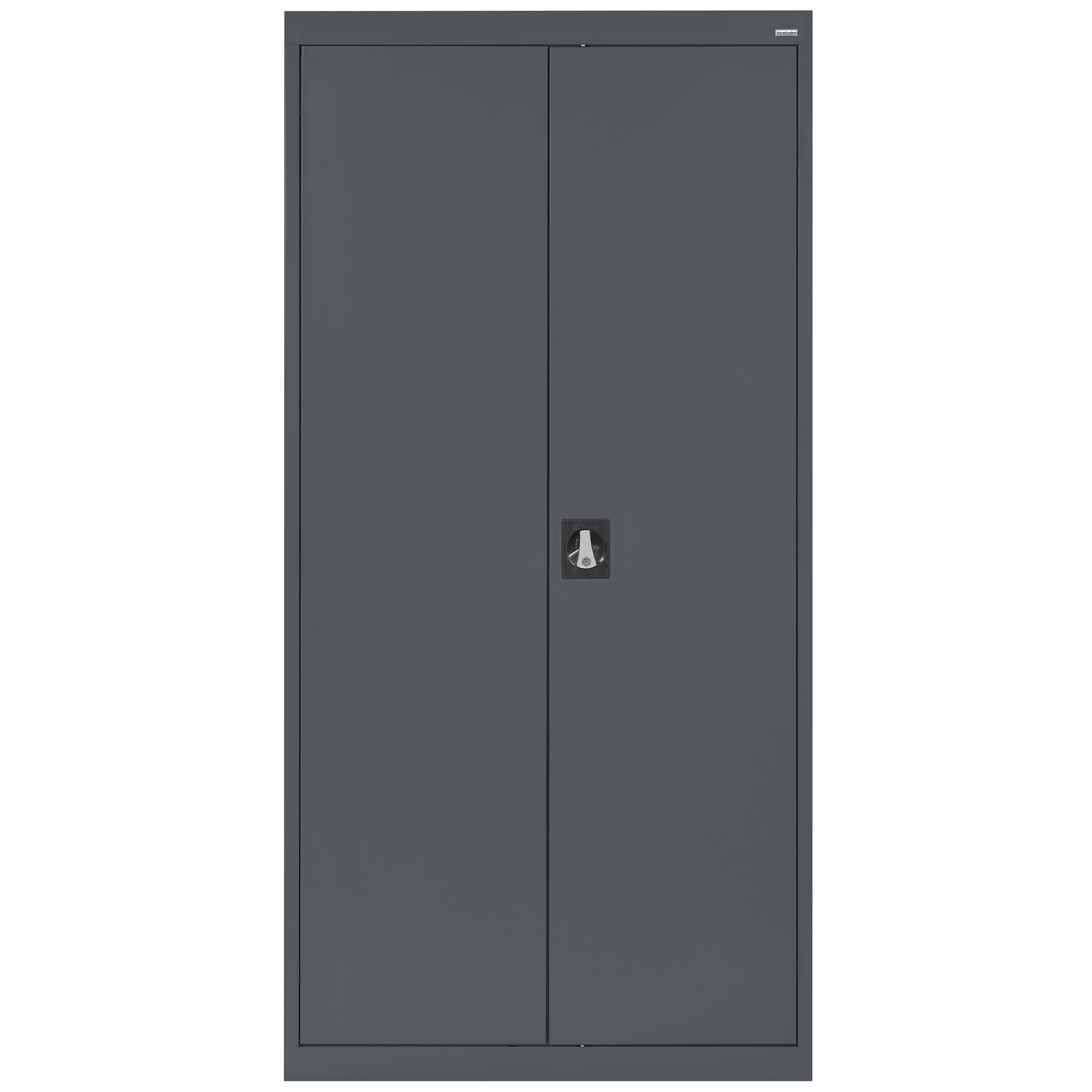 Sandusky Lee 36"W x 18"D x 72"H 5-Shelf Freestanding Steel Storage Cabinet with Recessed Handle, Charcoal Gray - Image 10