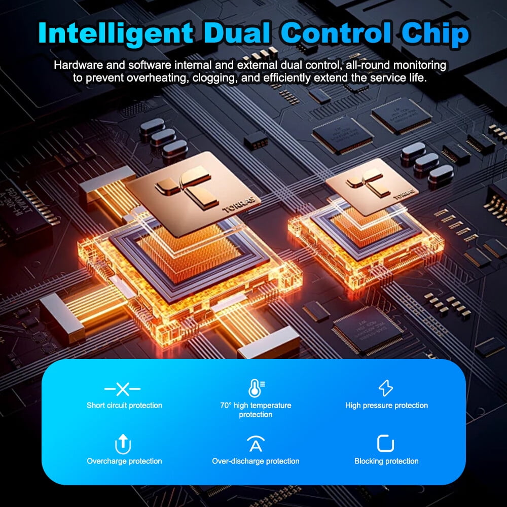 WeHoming 16000Kpa Handheld Vacuum Cleaner with LED Light 180° Foldable Vacuum Cleaner All-in-One Multifunction Blowing/Vacuuming/Pumping Rechargeable Strong Suction for Home Car Office - Image 7