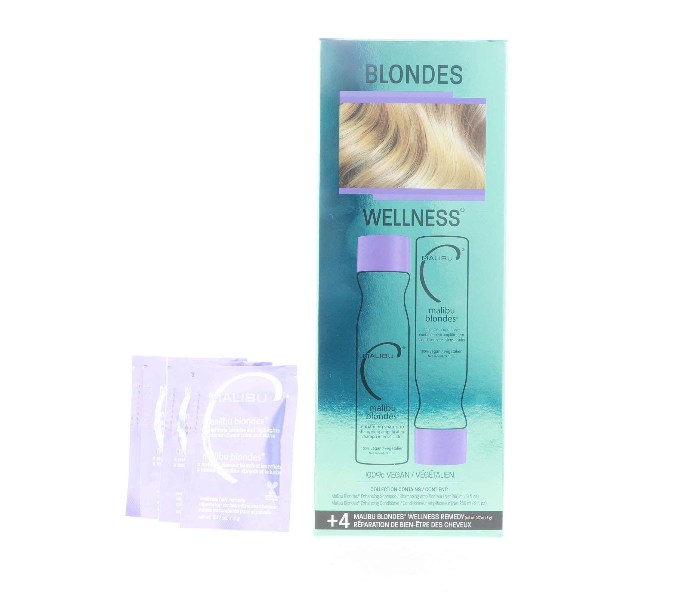Malibu Blondes Enhancing Treatment Kit (Shampoo 9 oz, Conditioner 9 oz, Hair Remedy 4 x 0.17 oz) - Image 3