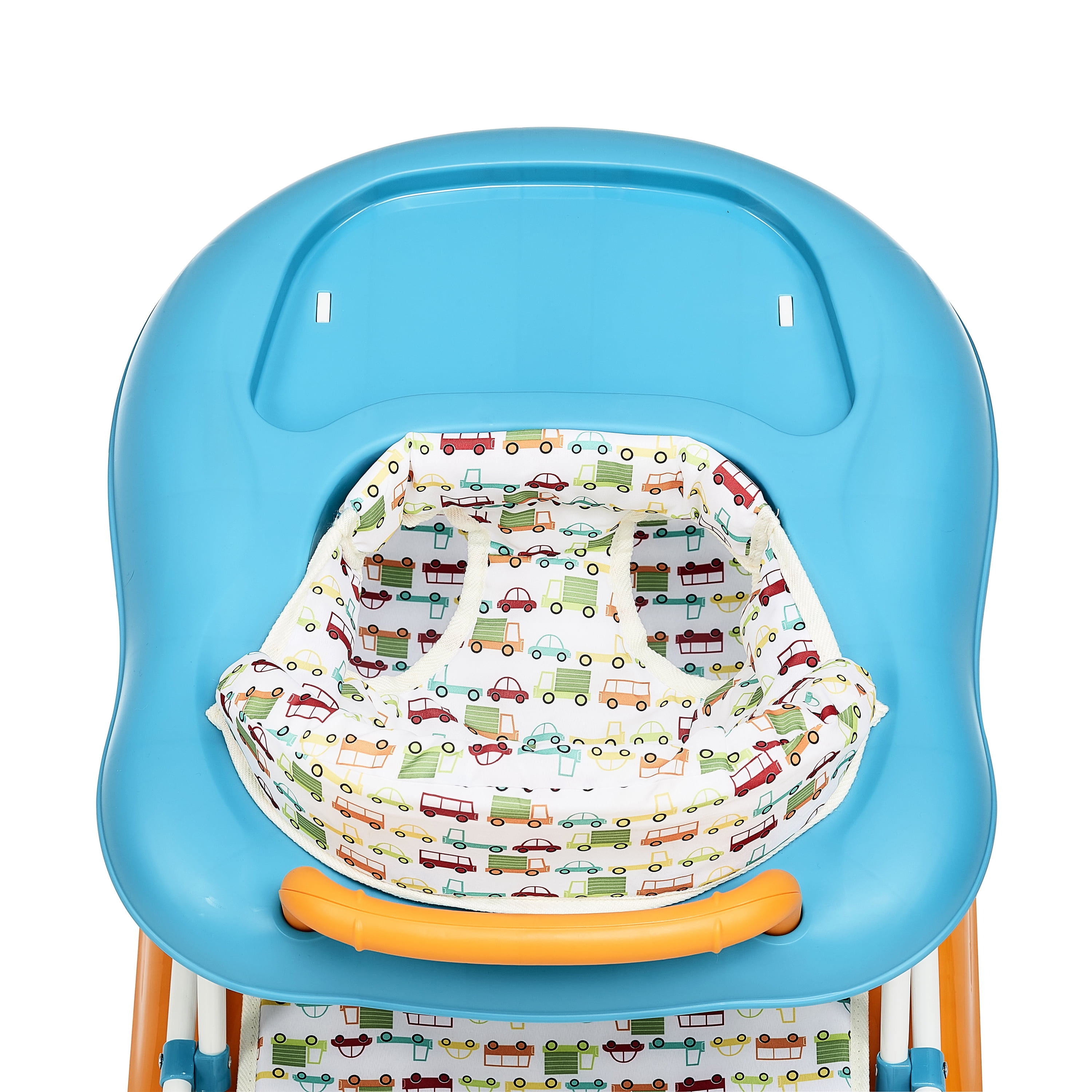 Dream On Me Go-Getter Baby Walker and Walk Behind Walker, Adjustable Seat Height, Comfortable Padded Seat, Easy to Fold, Pack and Store, Detachable Fun Tray, Orange Walker Orange - Image 6