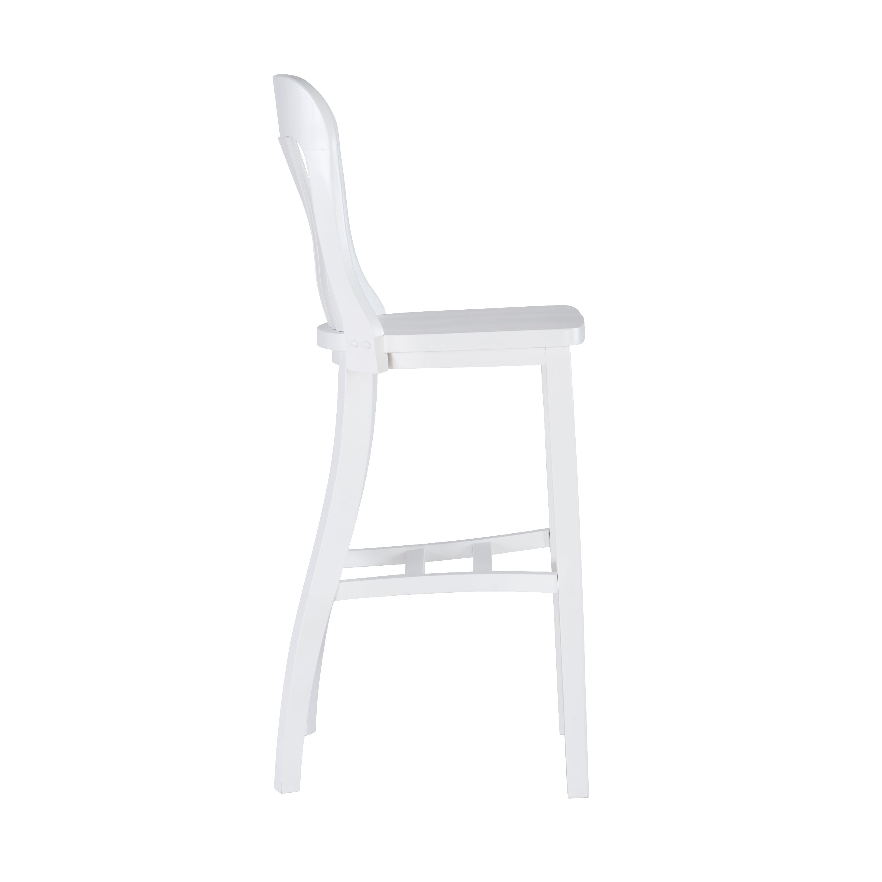 Linon Conway 31" High Back Bar Stools, Set of 2, Classic White - Image 7